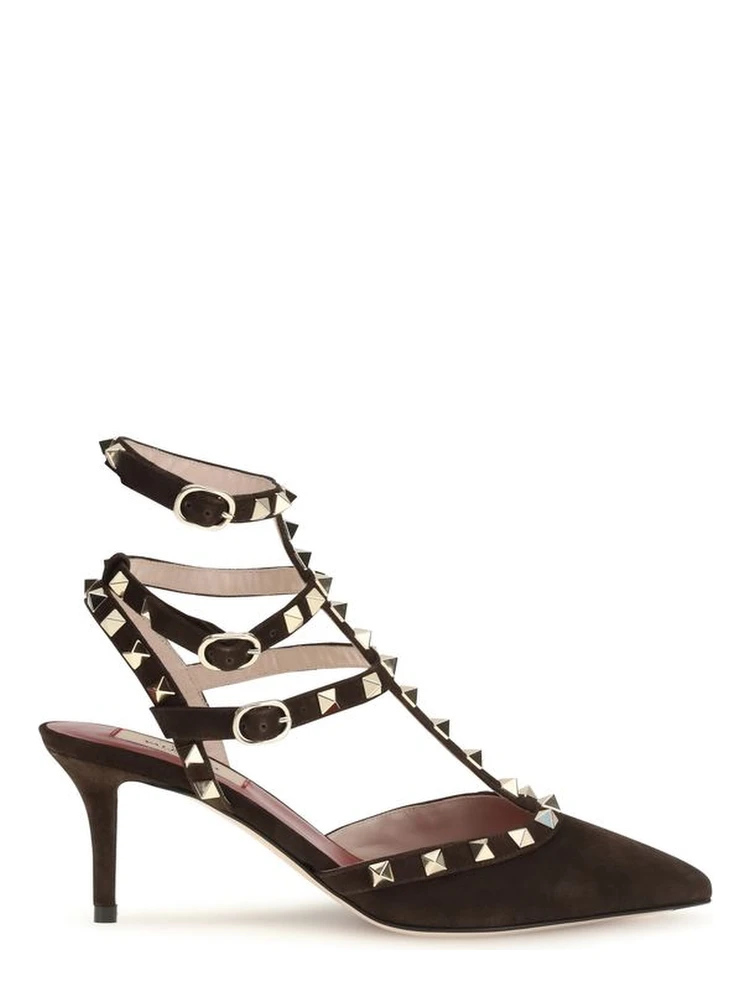 Brown Suede Leather High Heel Pumps
