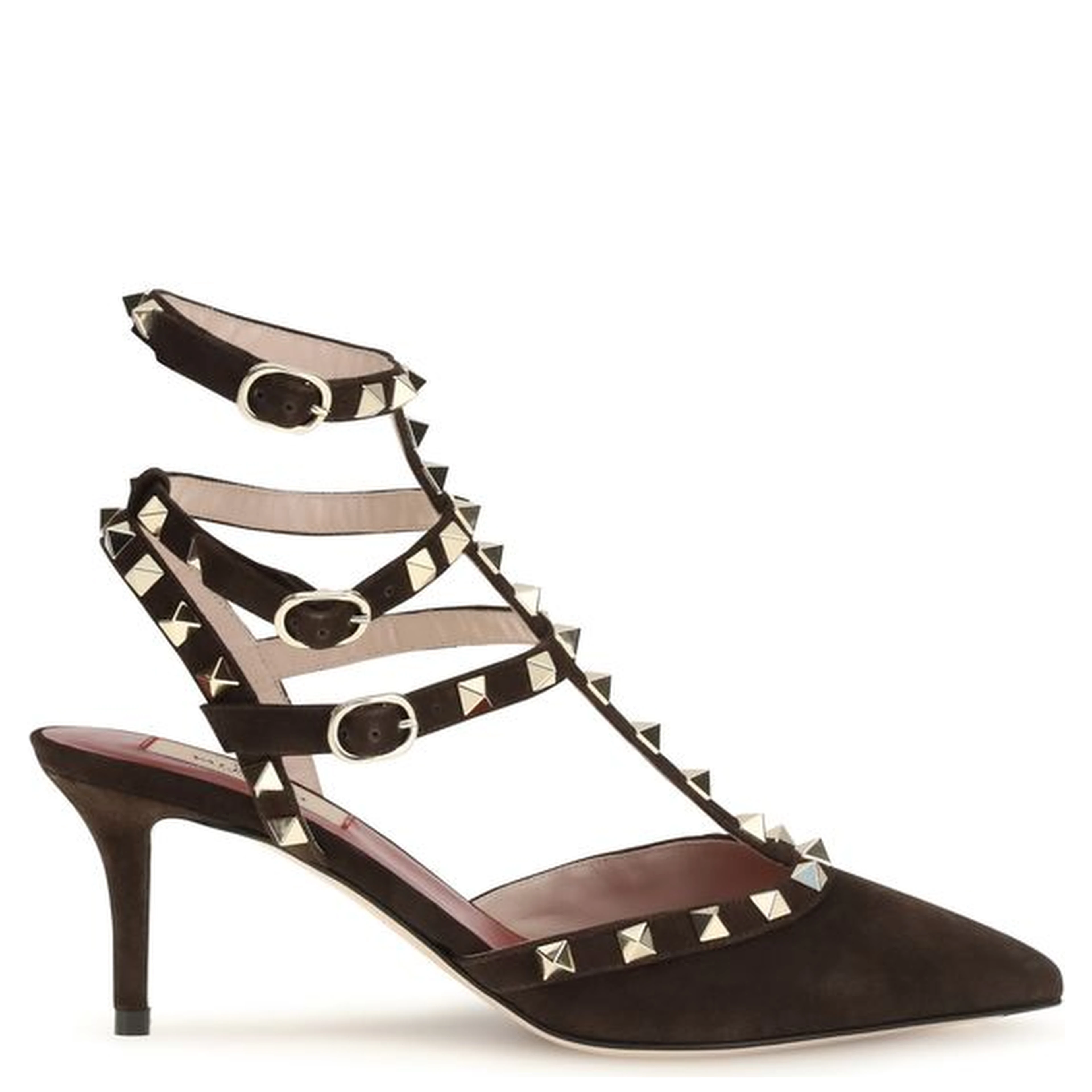 Brown Suede Leather High Heel Pumps