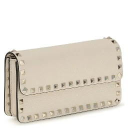 Beige Calf Leather Bos Taurus Wallet