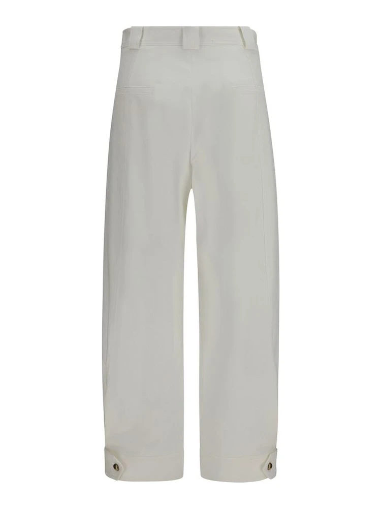 White Cotton Cropped Pants alternative