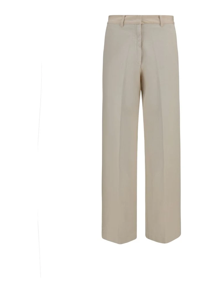 Beige Cotton Chino Pants