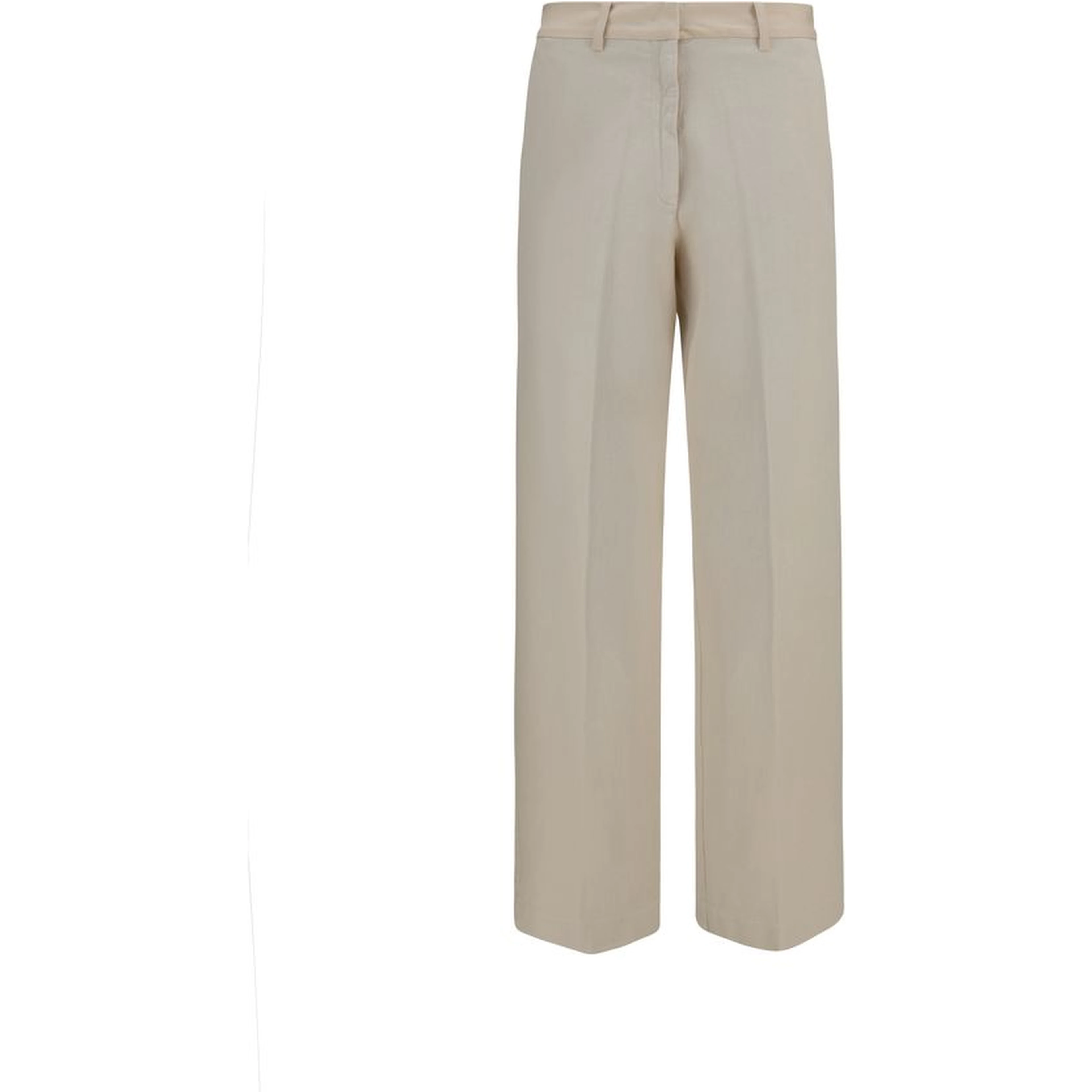 Beige Cotton Chino Pants