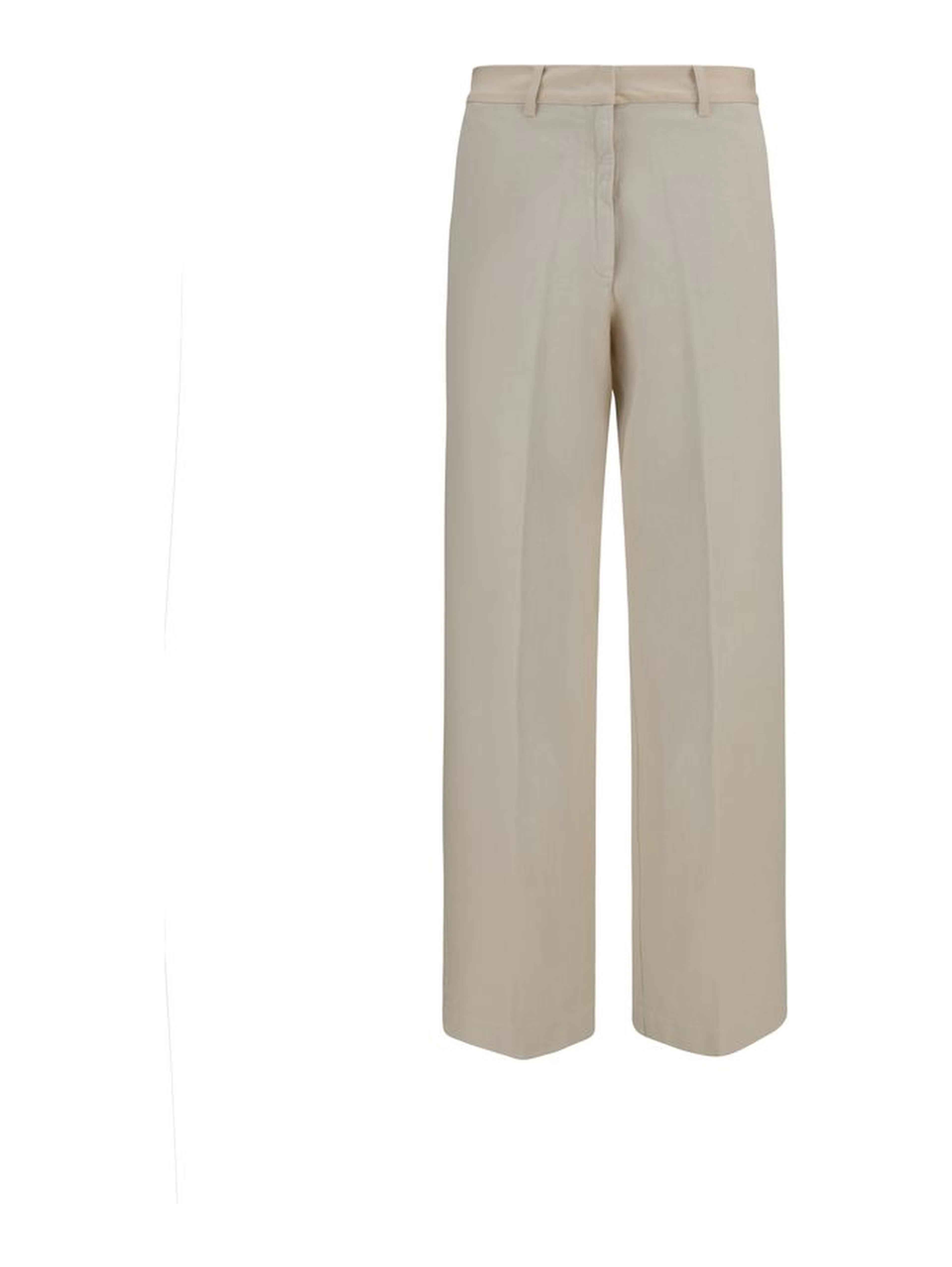 Beige Cotton Chino Pants
