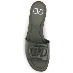 Bicolor Calf Leather Bos Taurus Flat Sandals