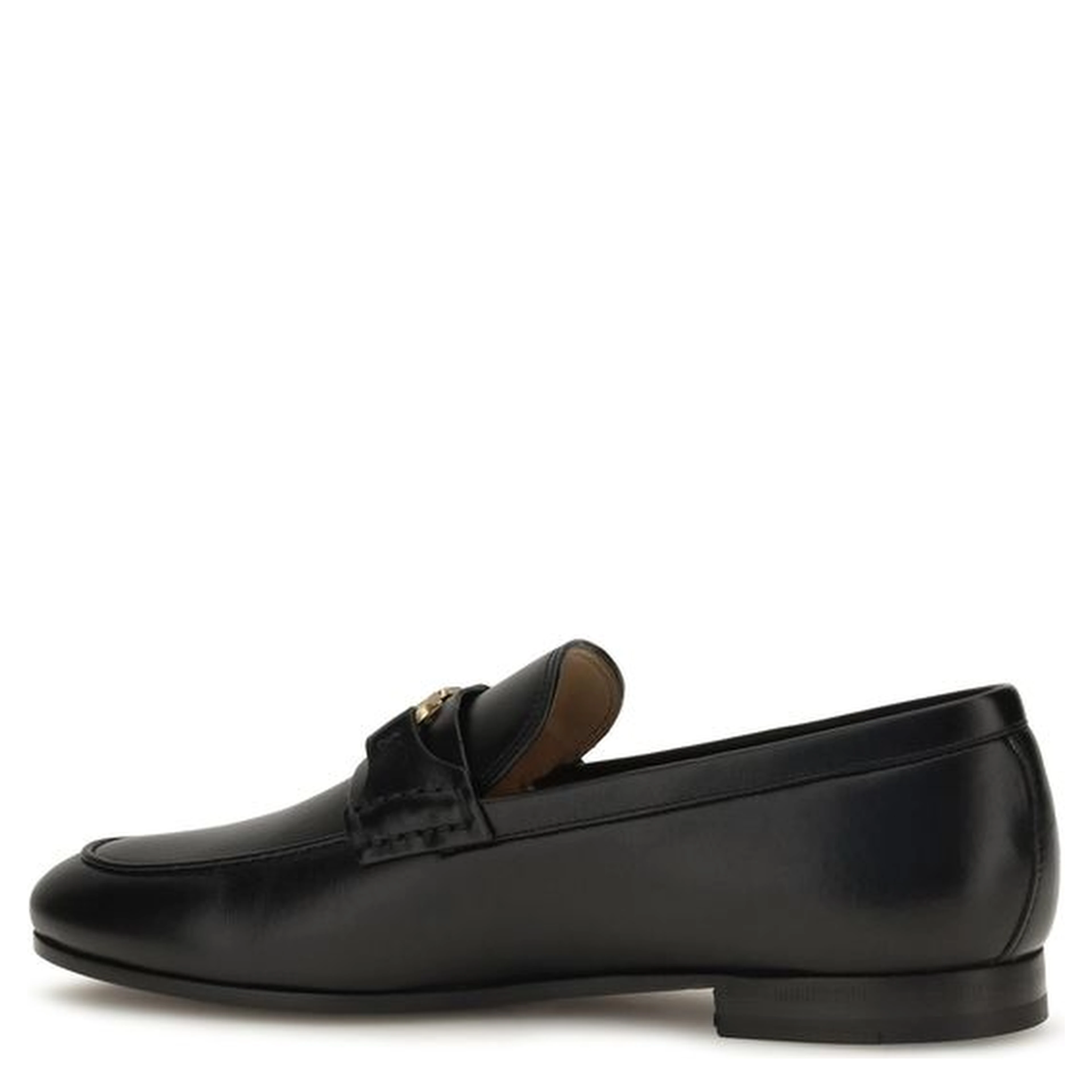 Black Calf Leather Bos Taurus Slip-On Loafers
