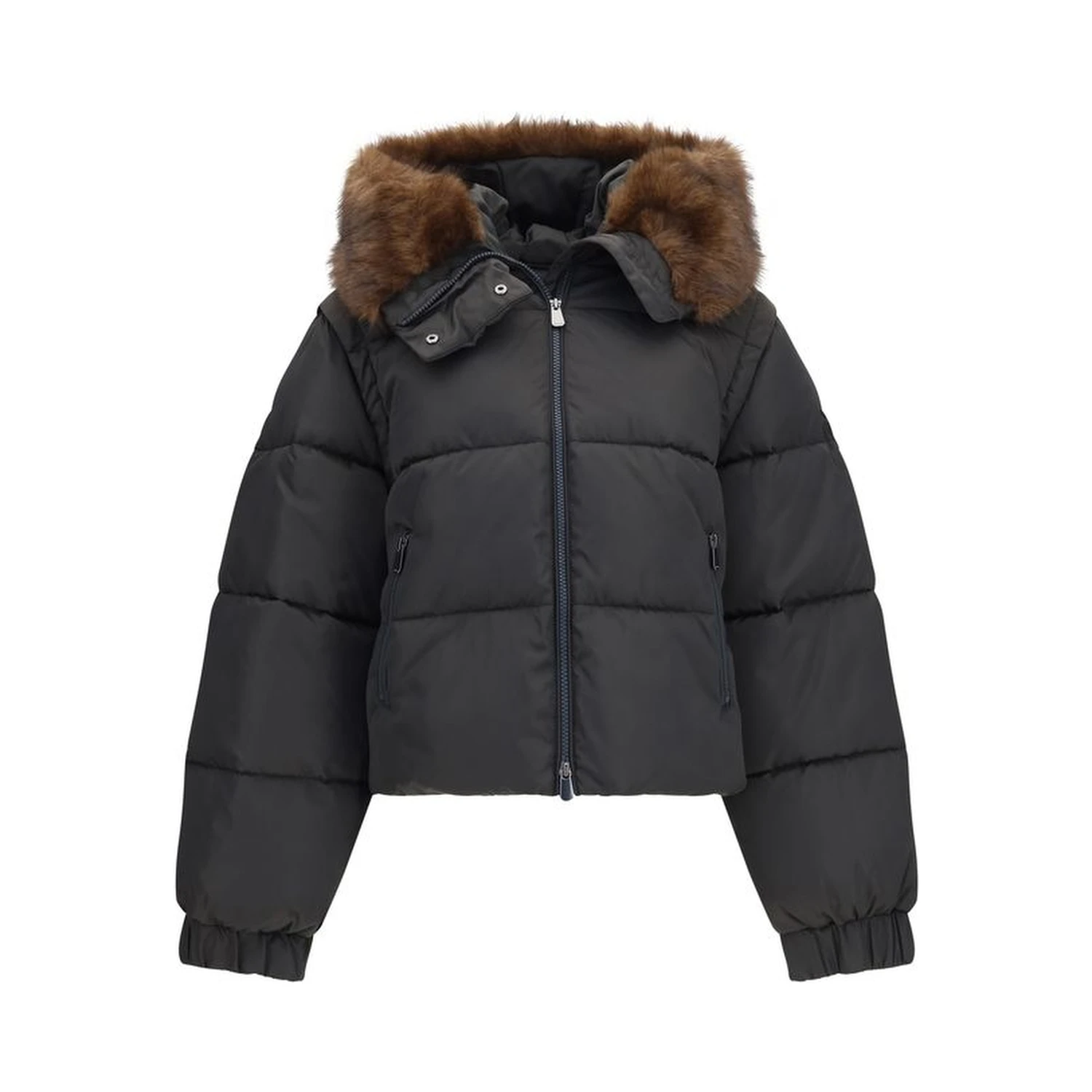 Brown Goose Down Full-Length Jacket