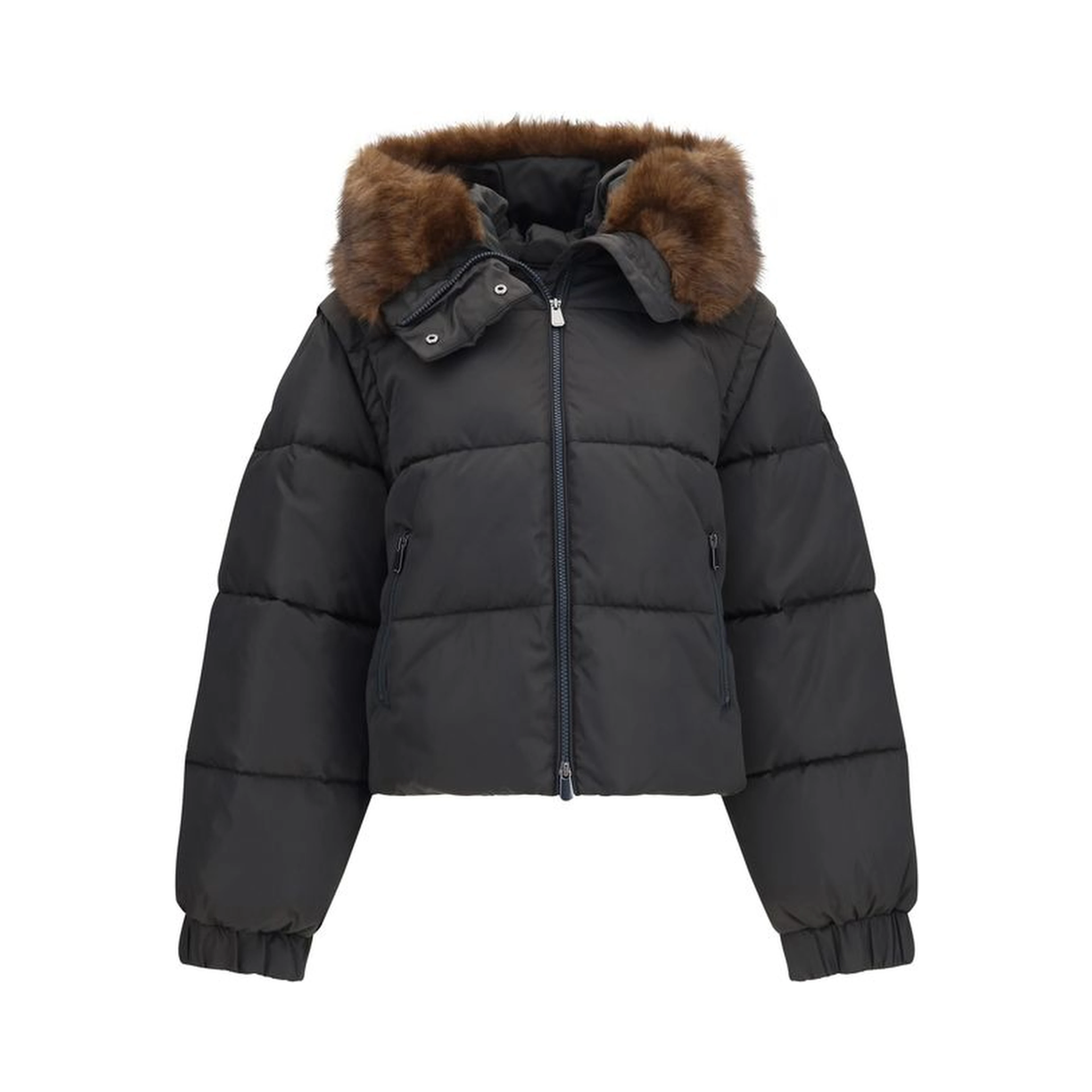 Brown Goose Down Full-Length Jacket