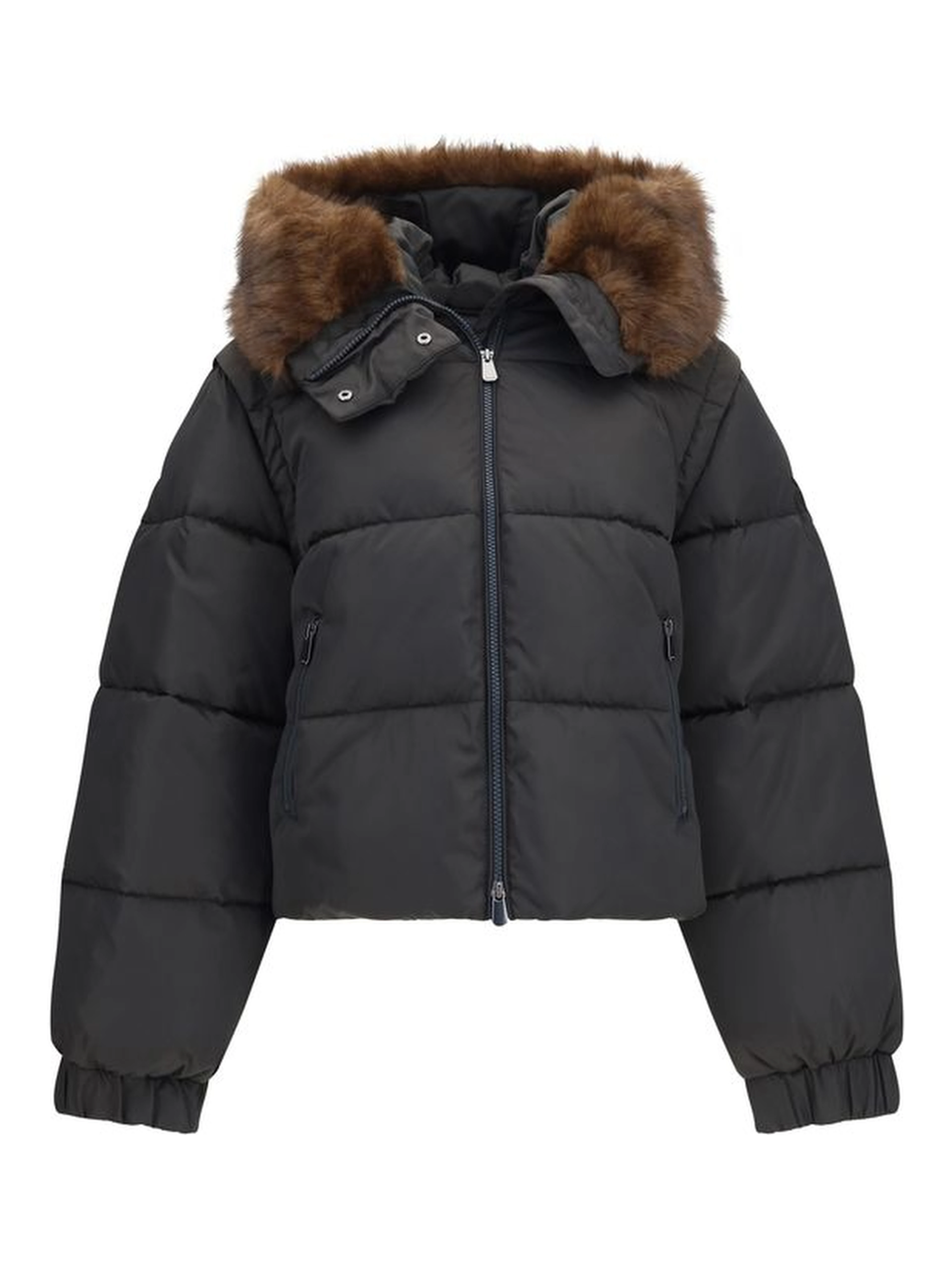 Brown Goose Down Full-Length Jacket