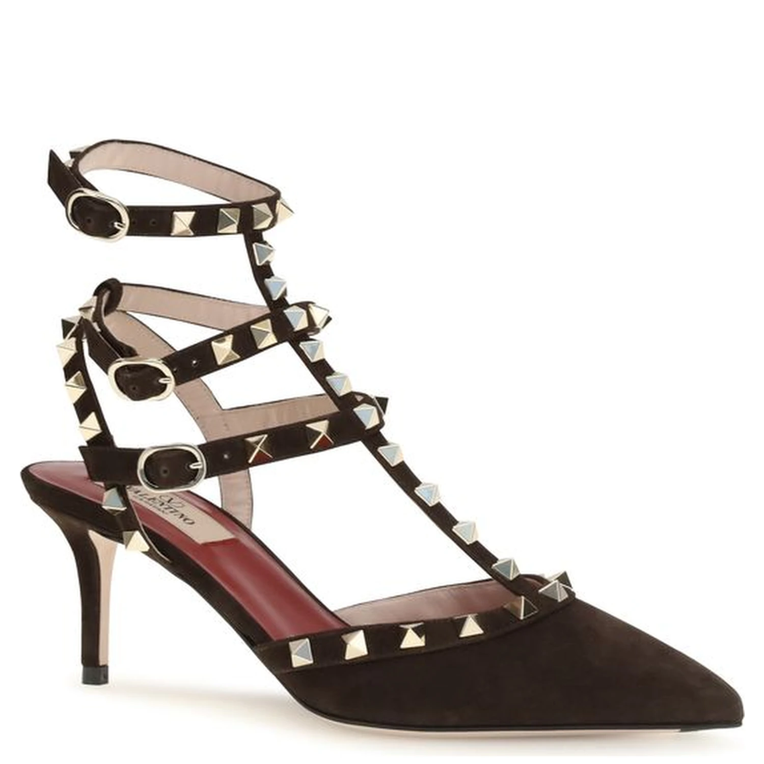 Brown Suede Leather High Heel Pumps