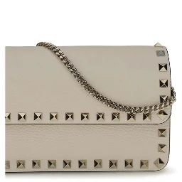 Beige Calf Leather Bos Taurus Wallet