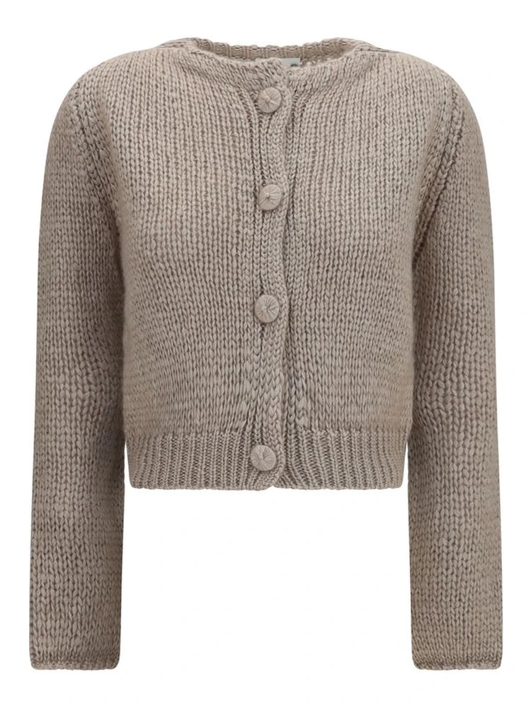 Beige Silk Cardigan