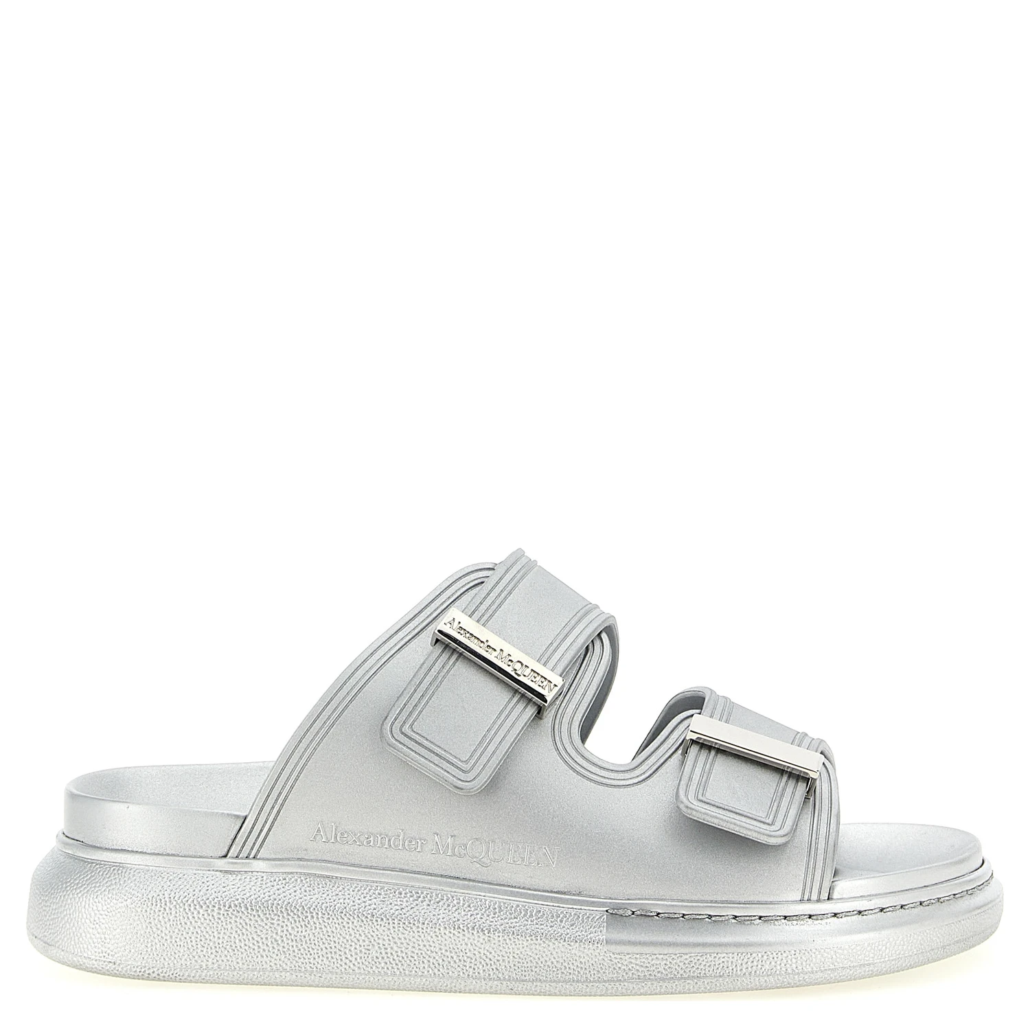Silver Rubber Slides