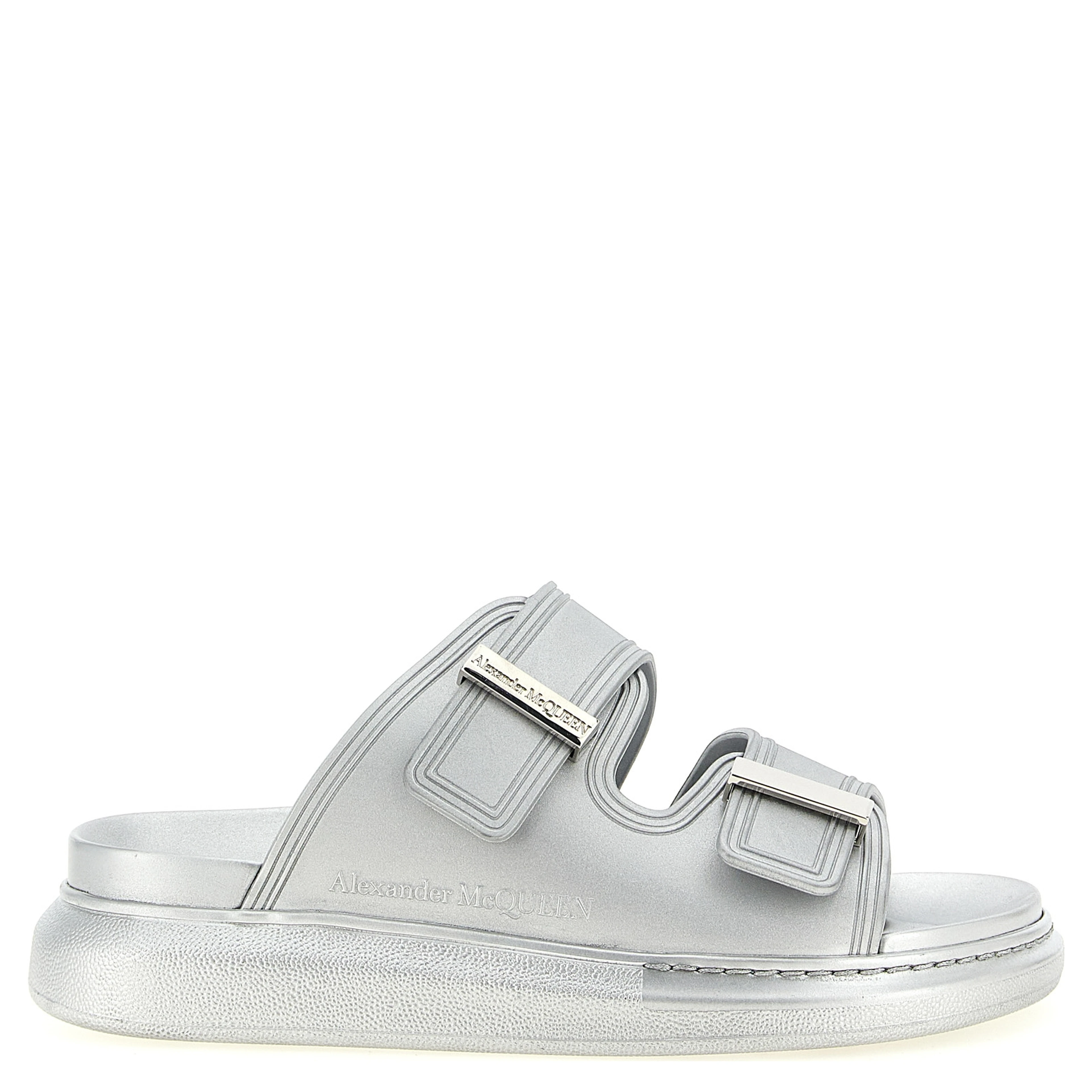 Silver Rubber Slides