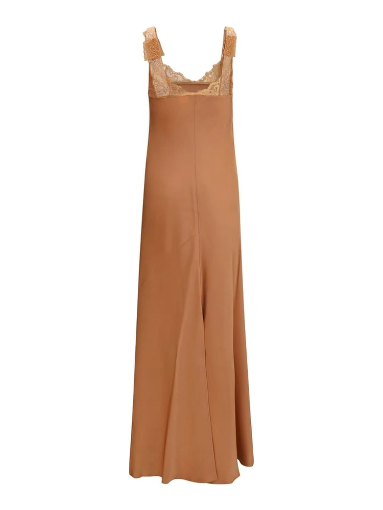 Beige Acetate Long Dress alternative