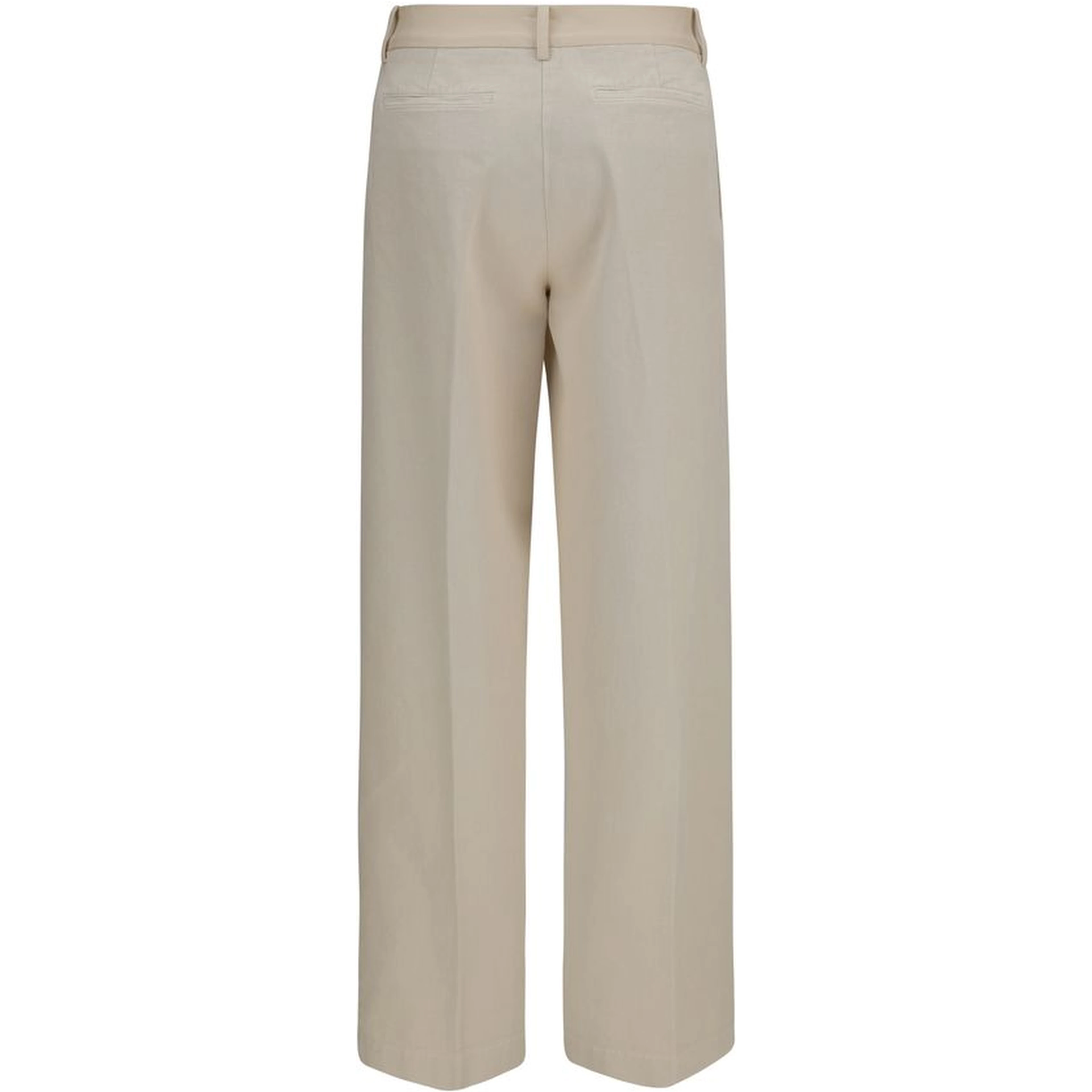 Beige Cotton Chino Pants
