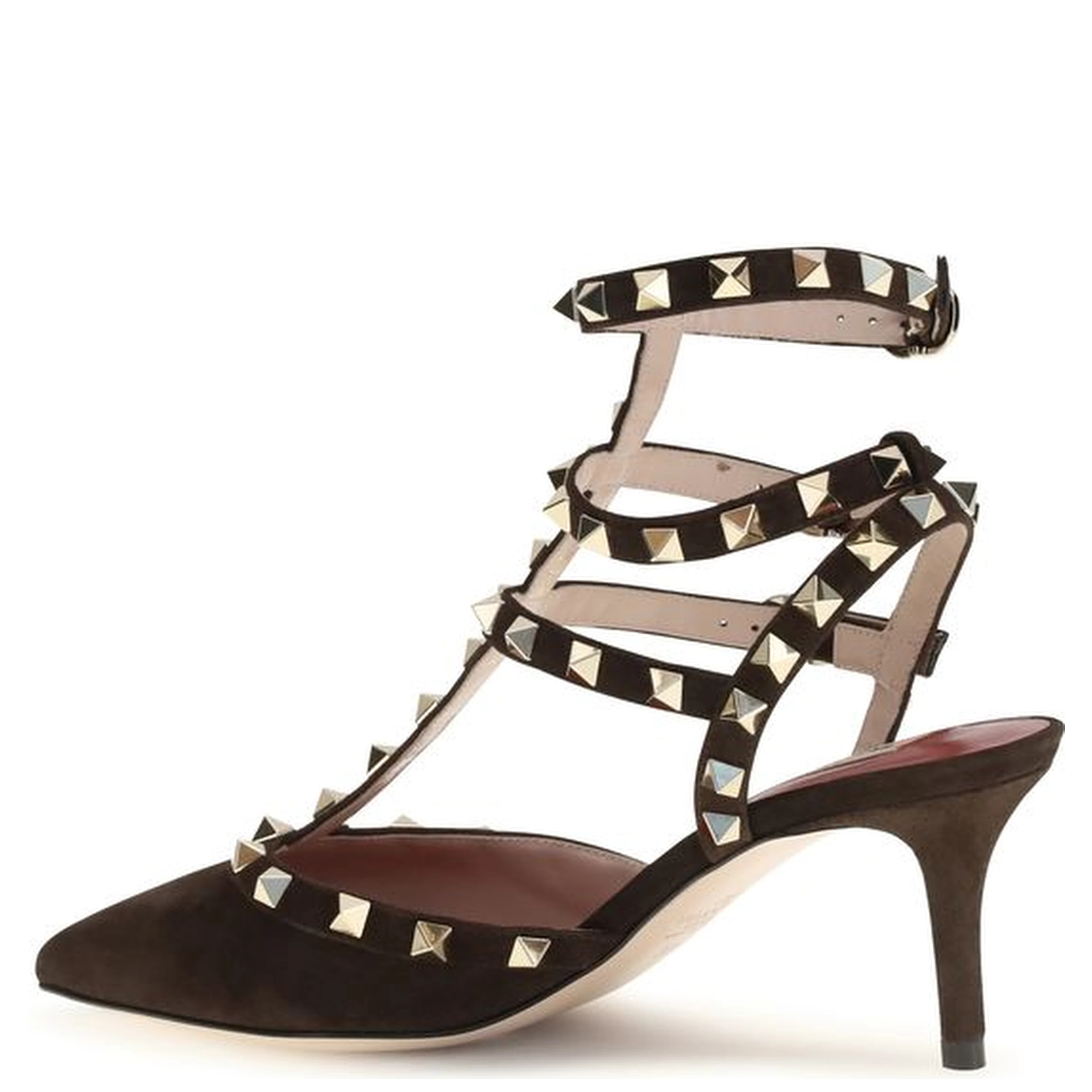 Brown Suede Leather High Heel Pumps