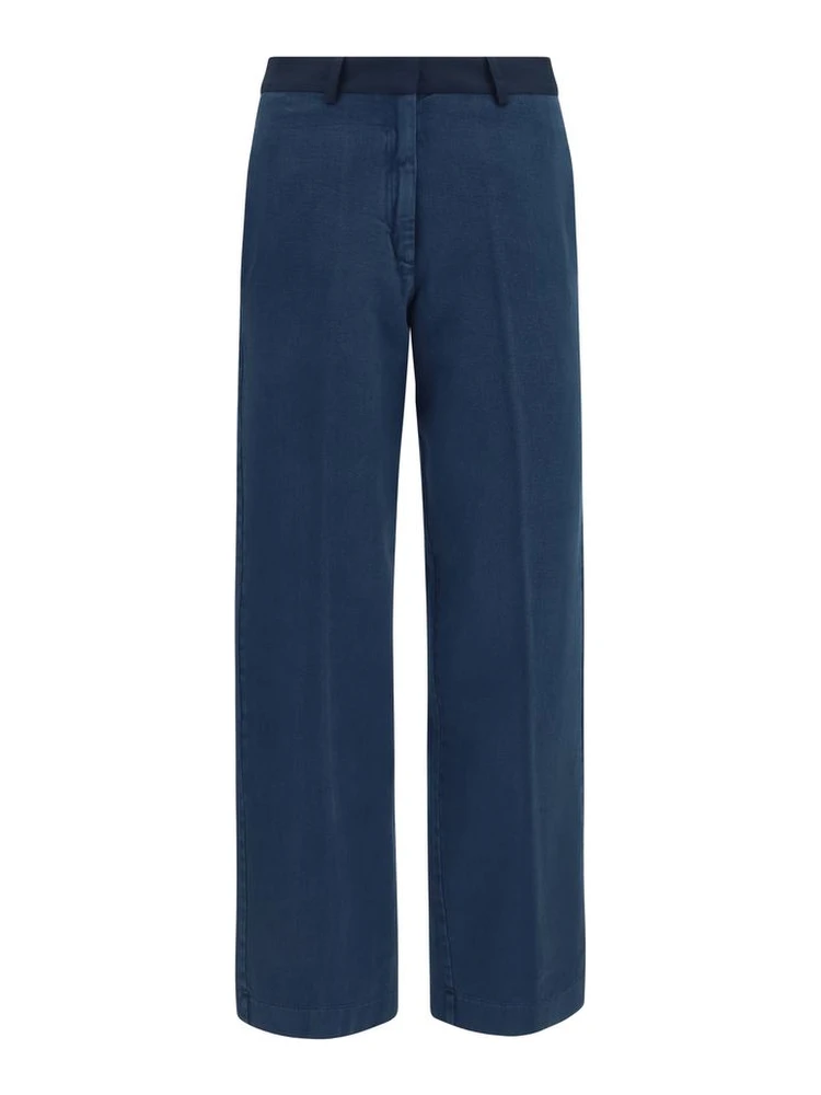 Blue Cotton Chino Pants
