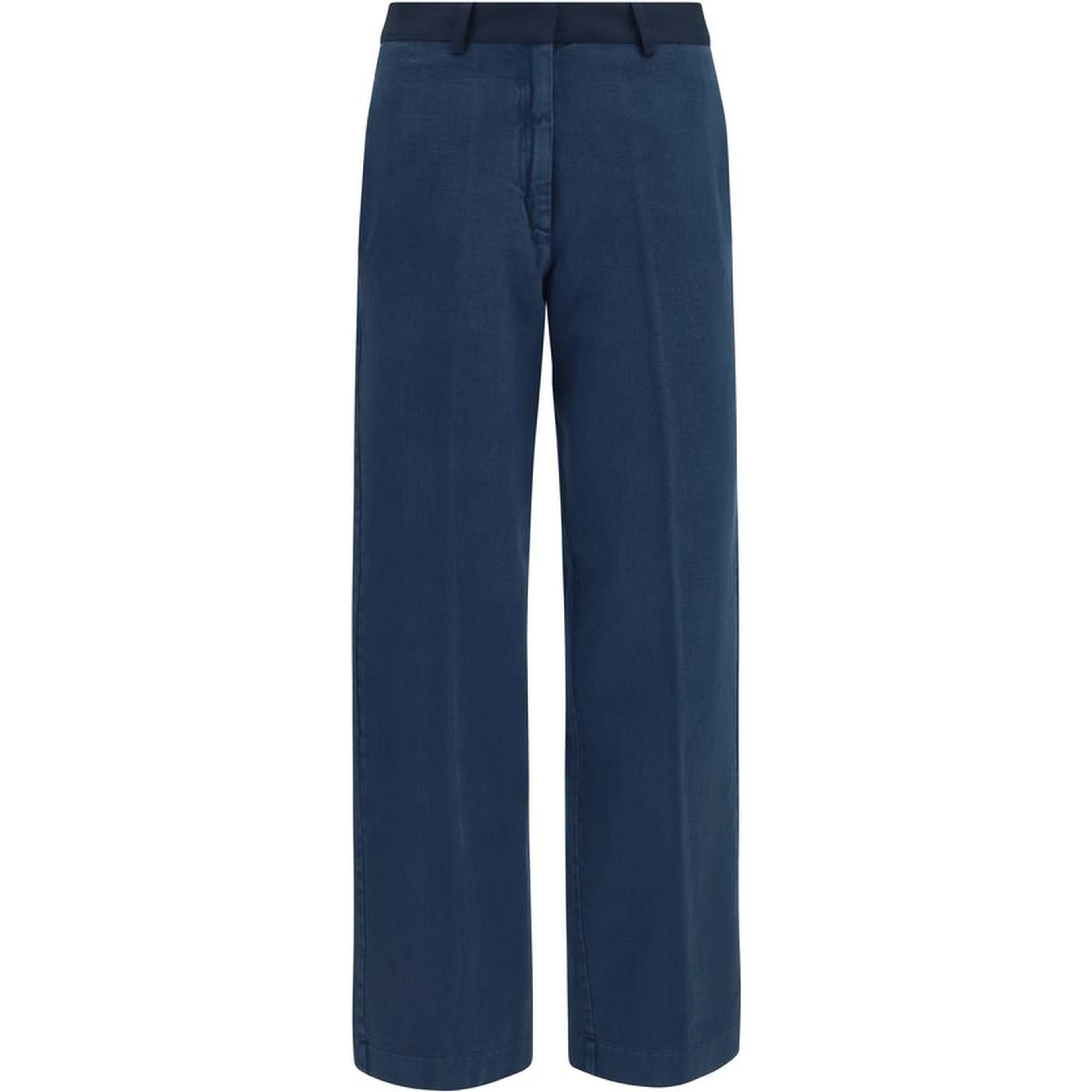 Blue Cotton Chino Pants
