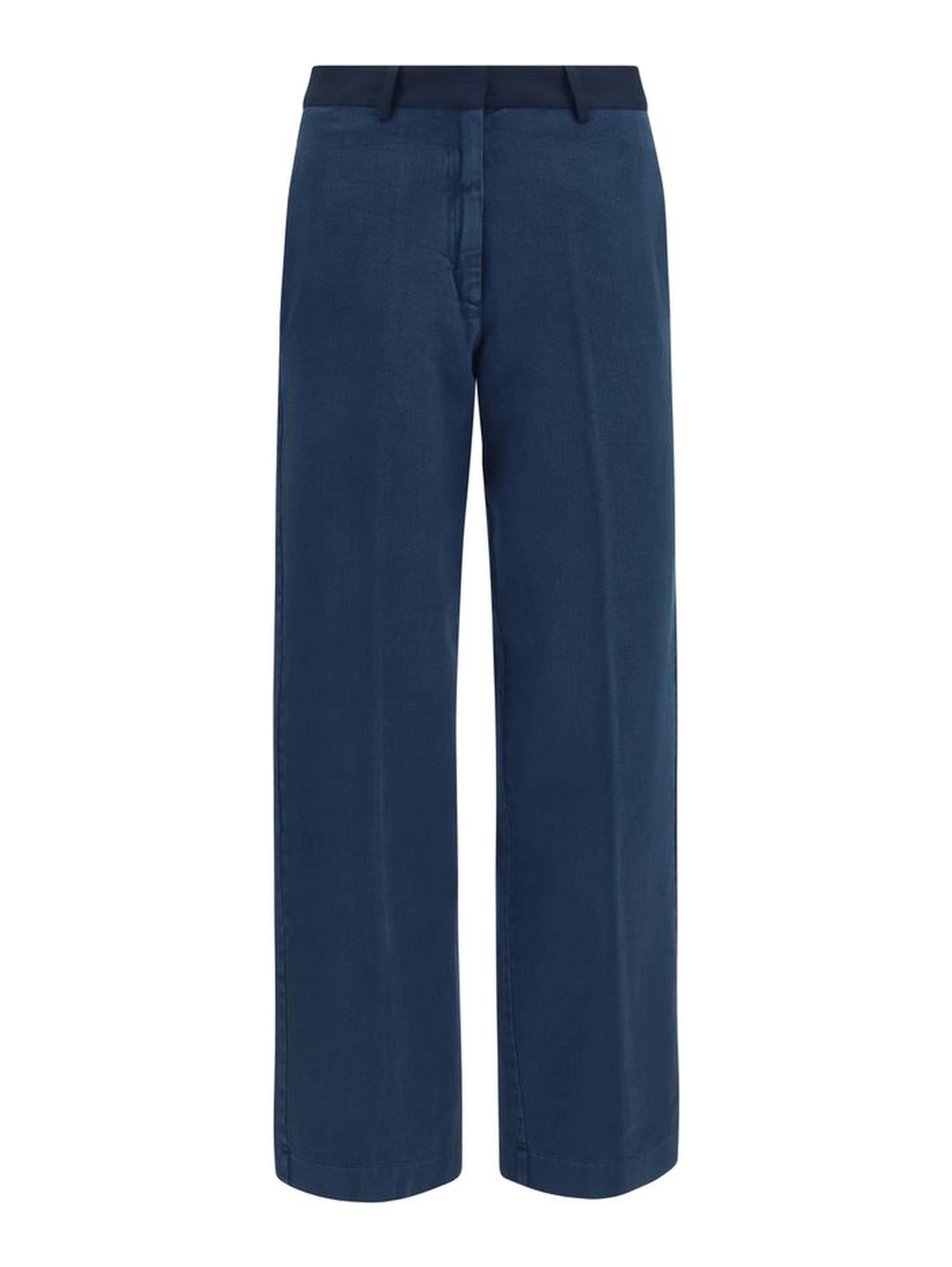 Blue Cotton Chino Pants
