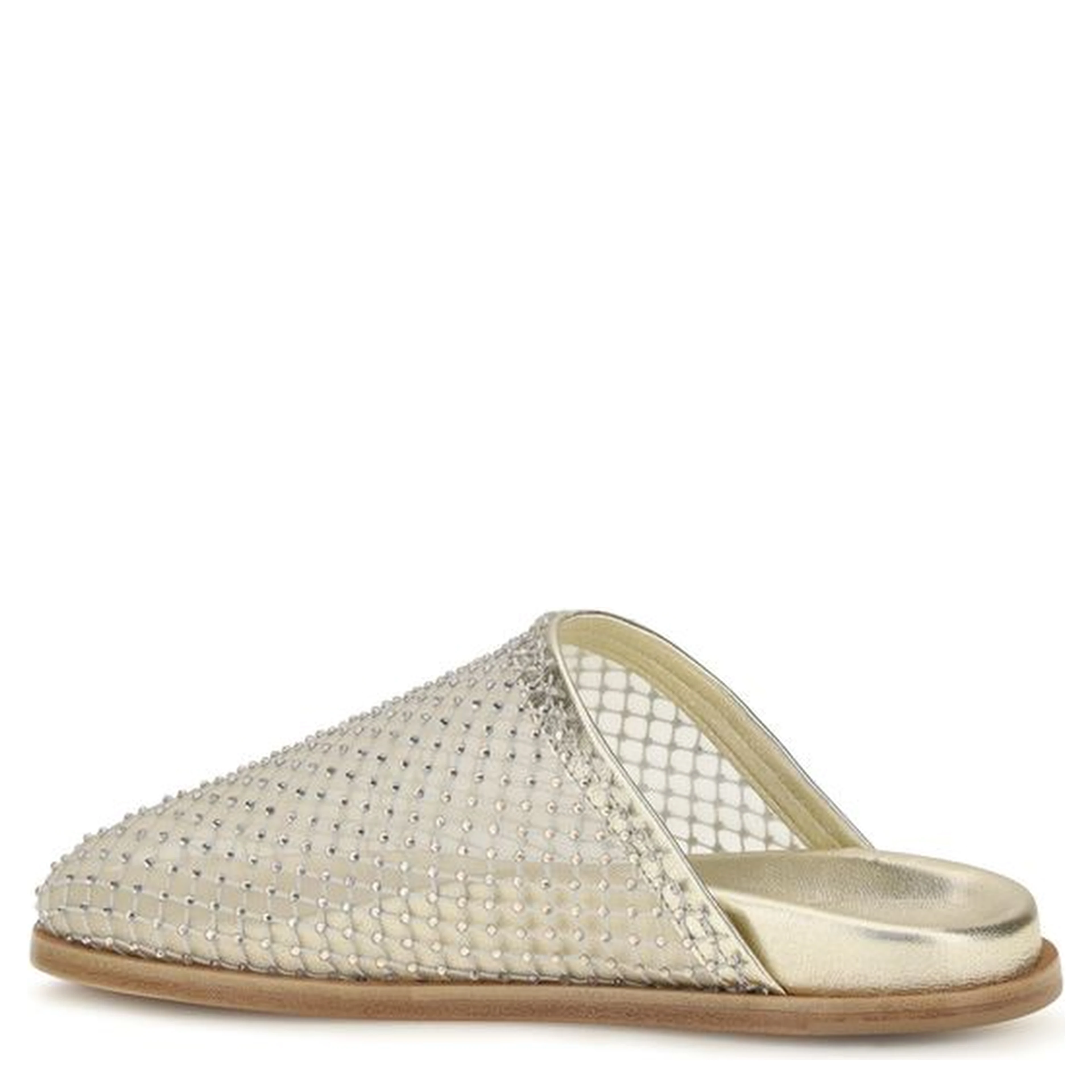 Silver Fabric Mules