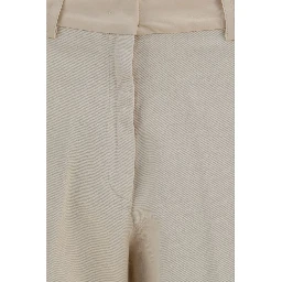 Beige Cotton Chino Pants