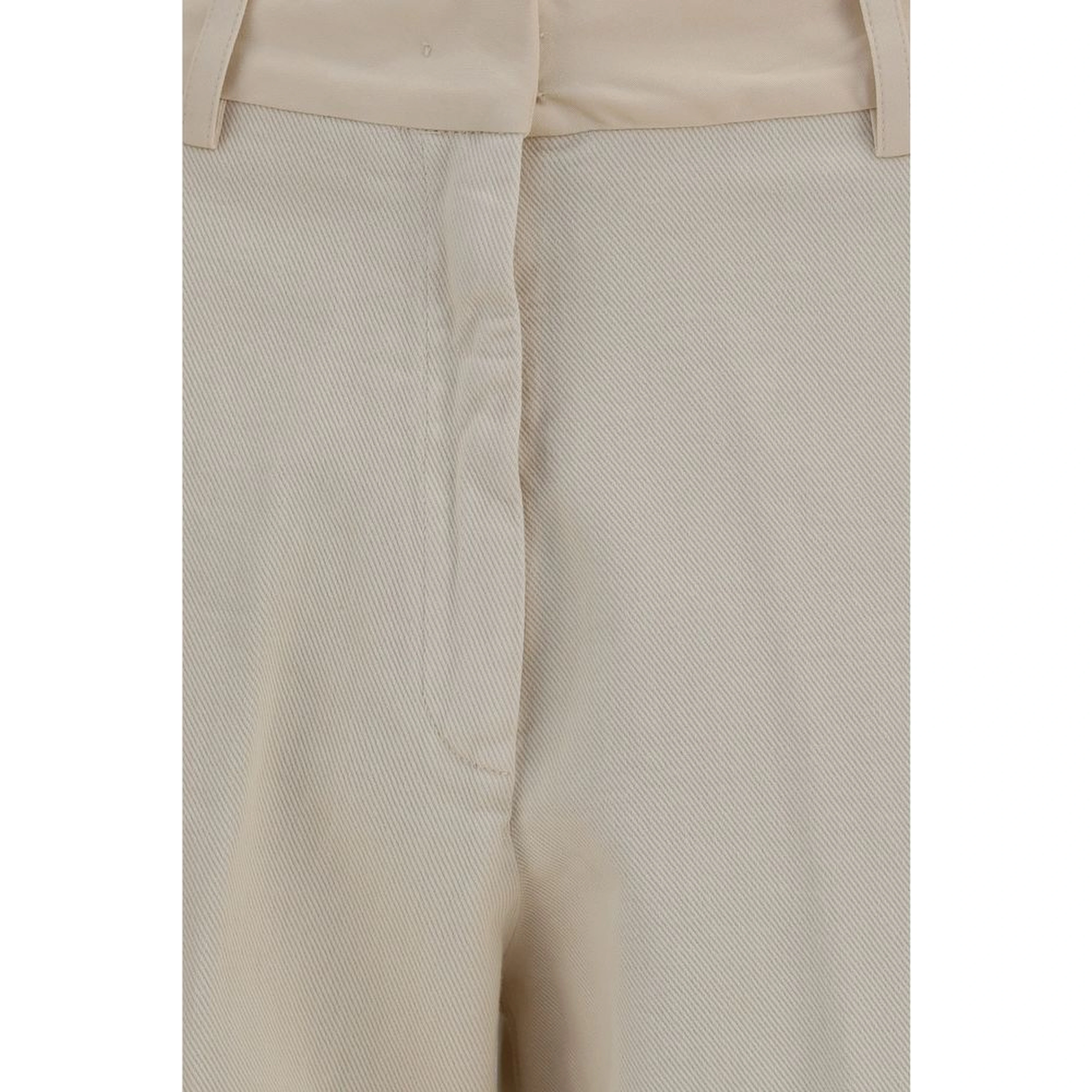 Beige Cotton Chino Pants