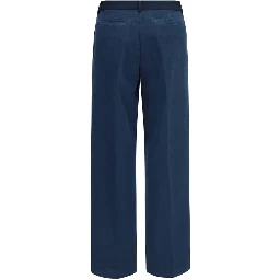 Blue Cotton Chino Pants