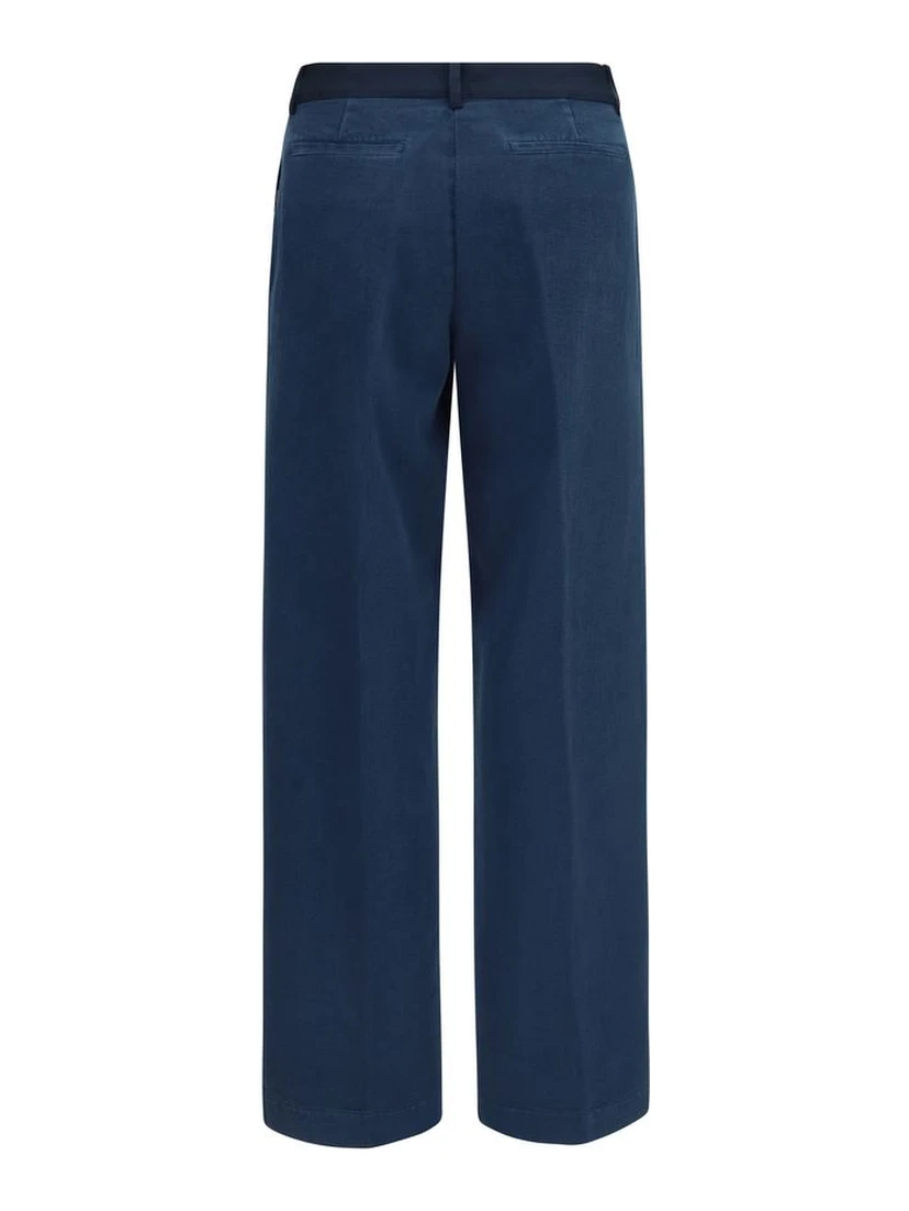 Blue Cotton Chino Pants