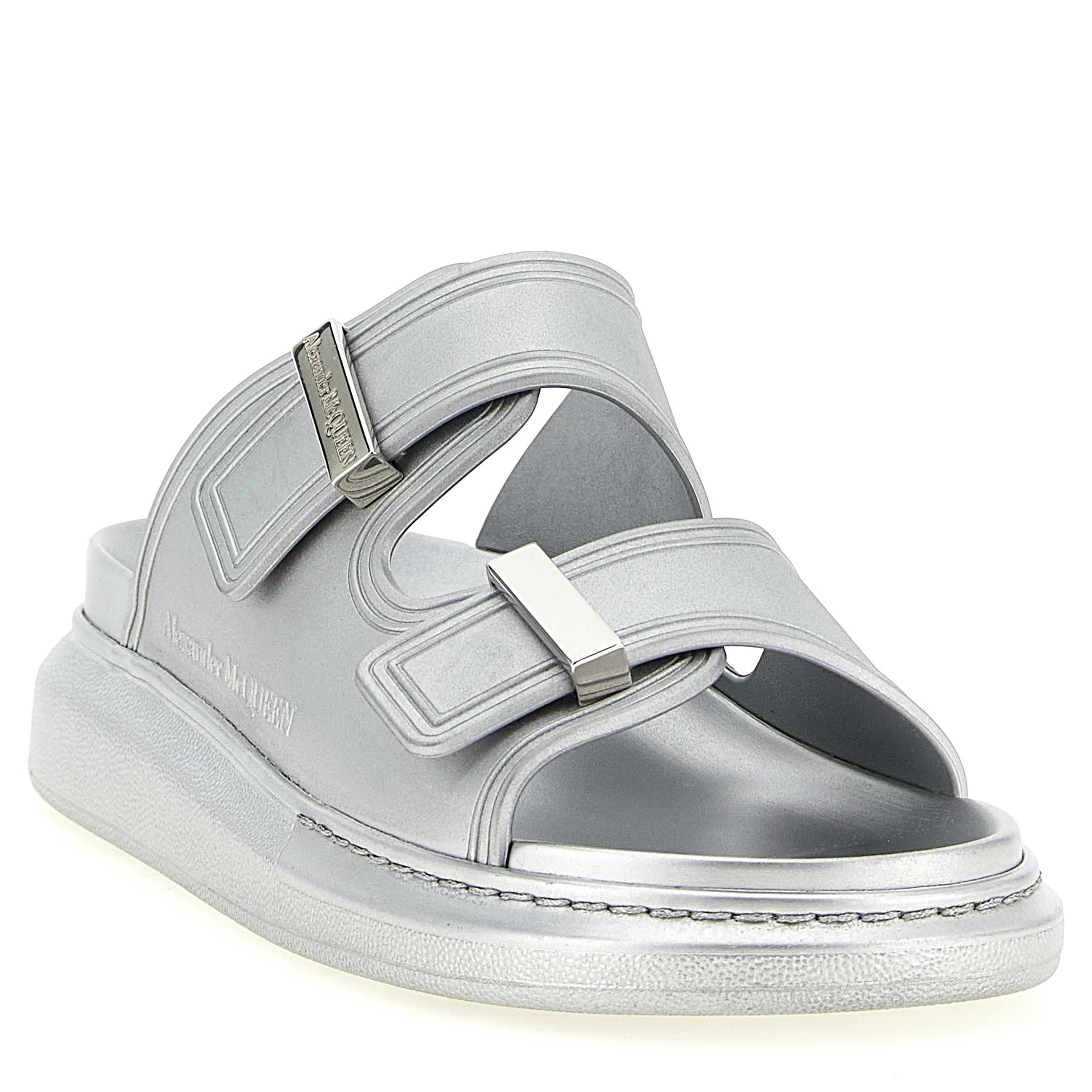 Silver Rubber Slides