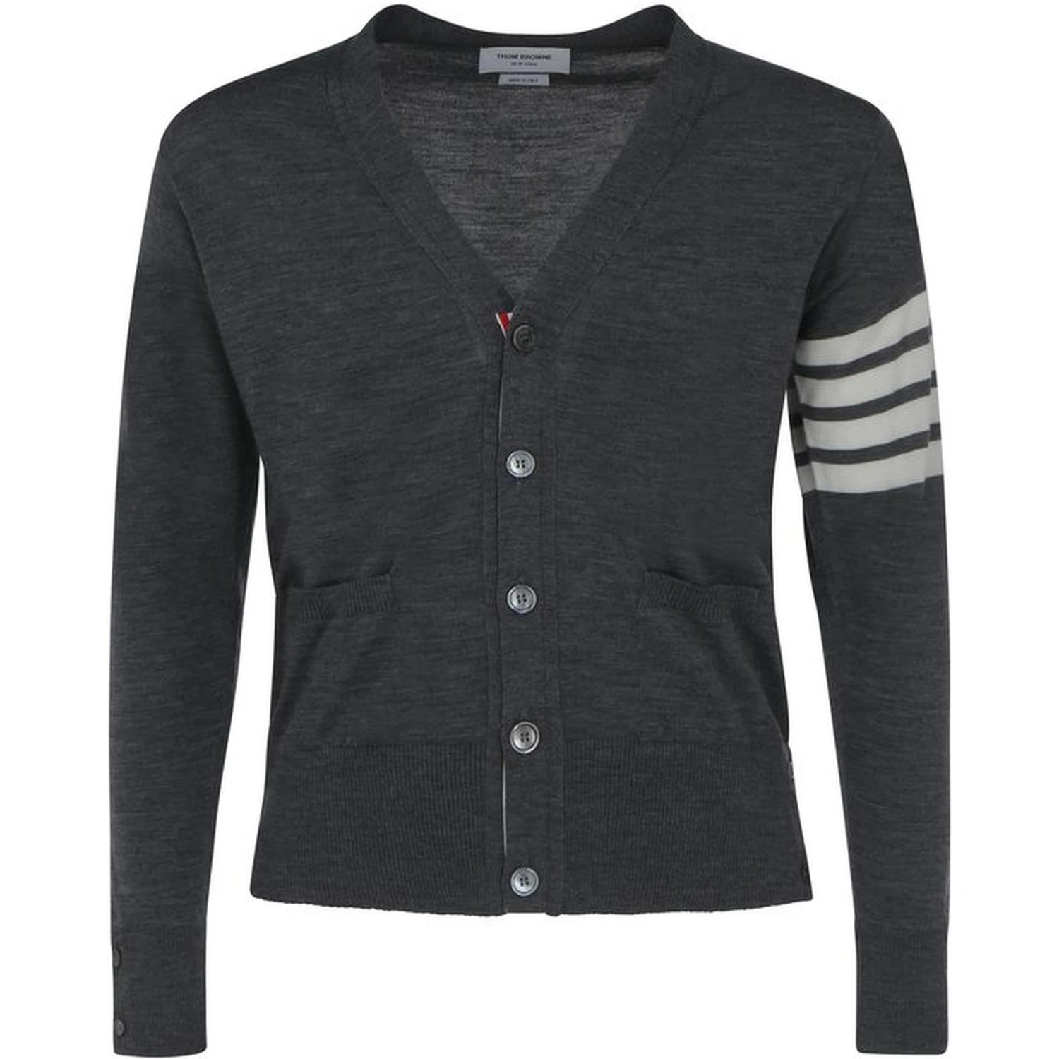 Gray Fleece Wool Cardigan