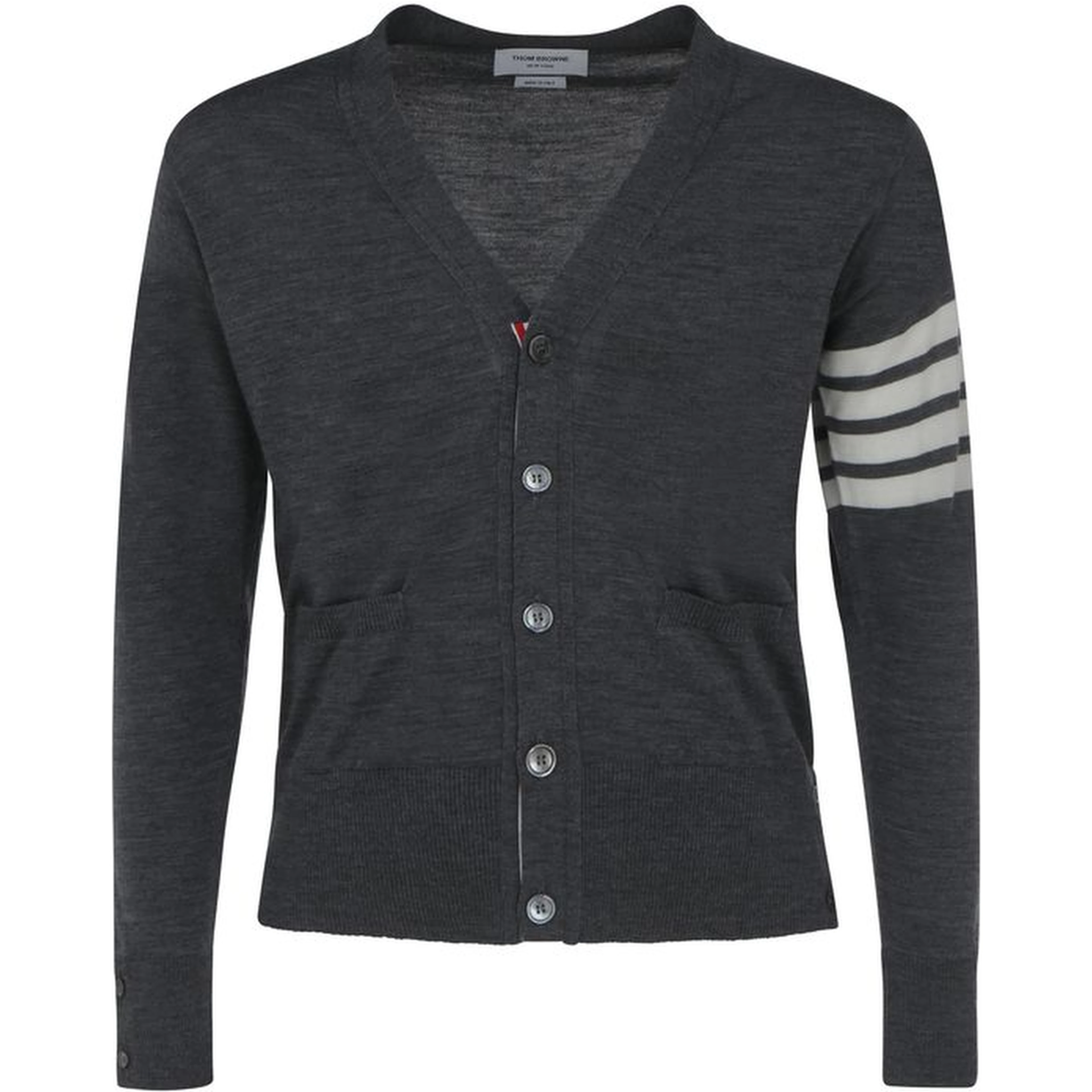 Gray Fleece Wool Cardigan
