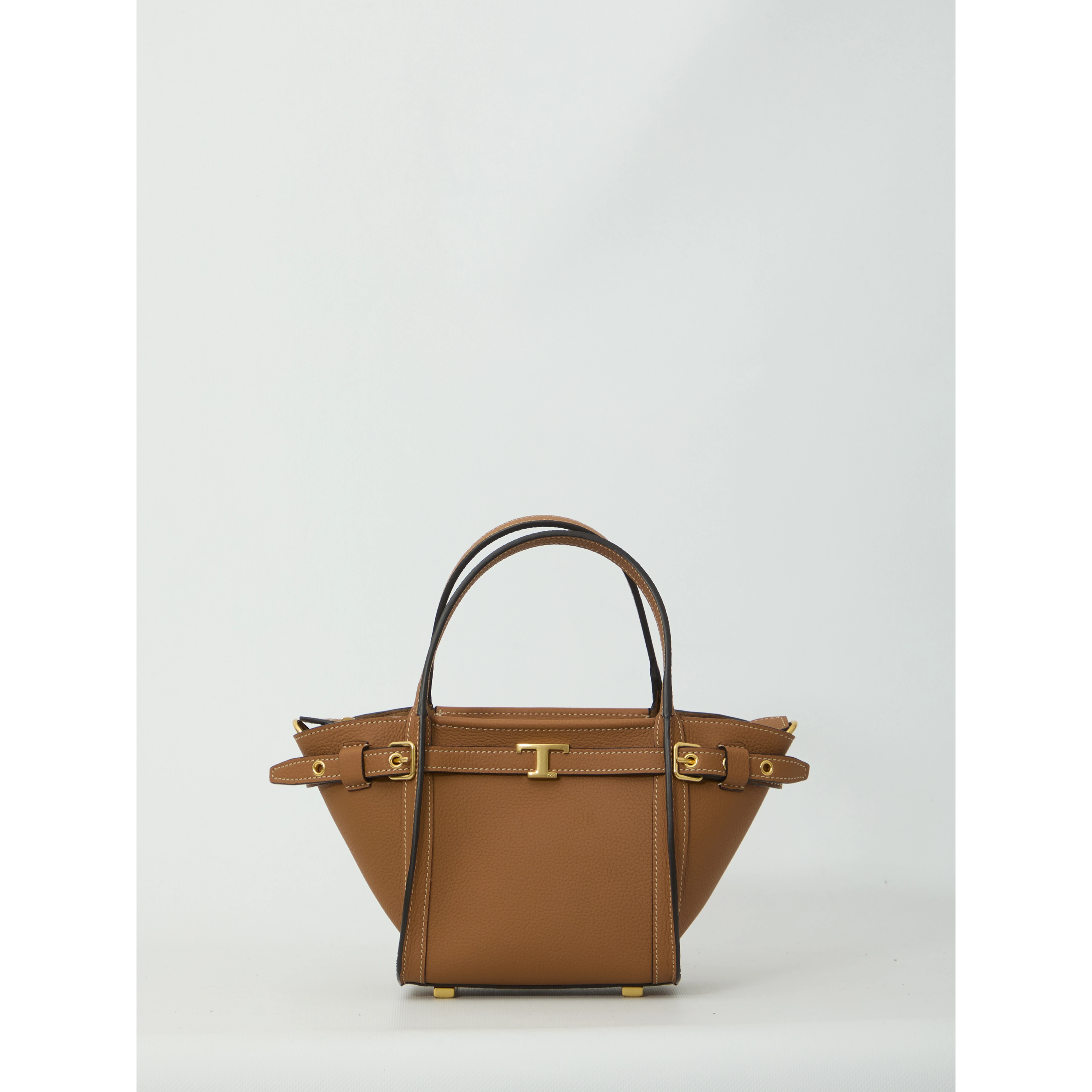 Mini leather shopping bag