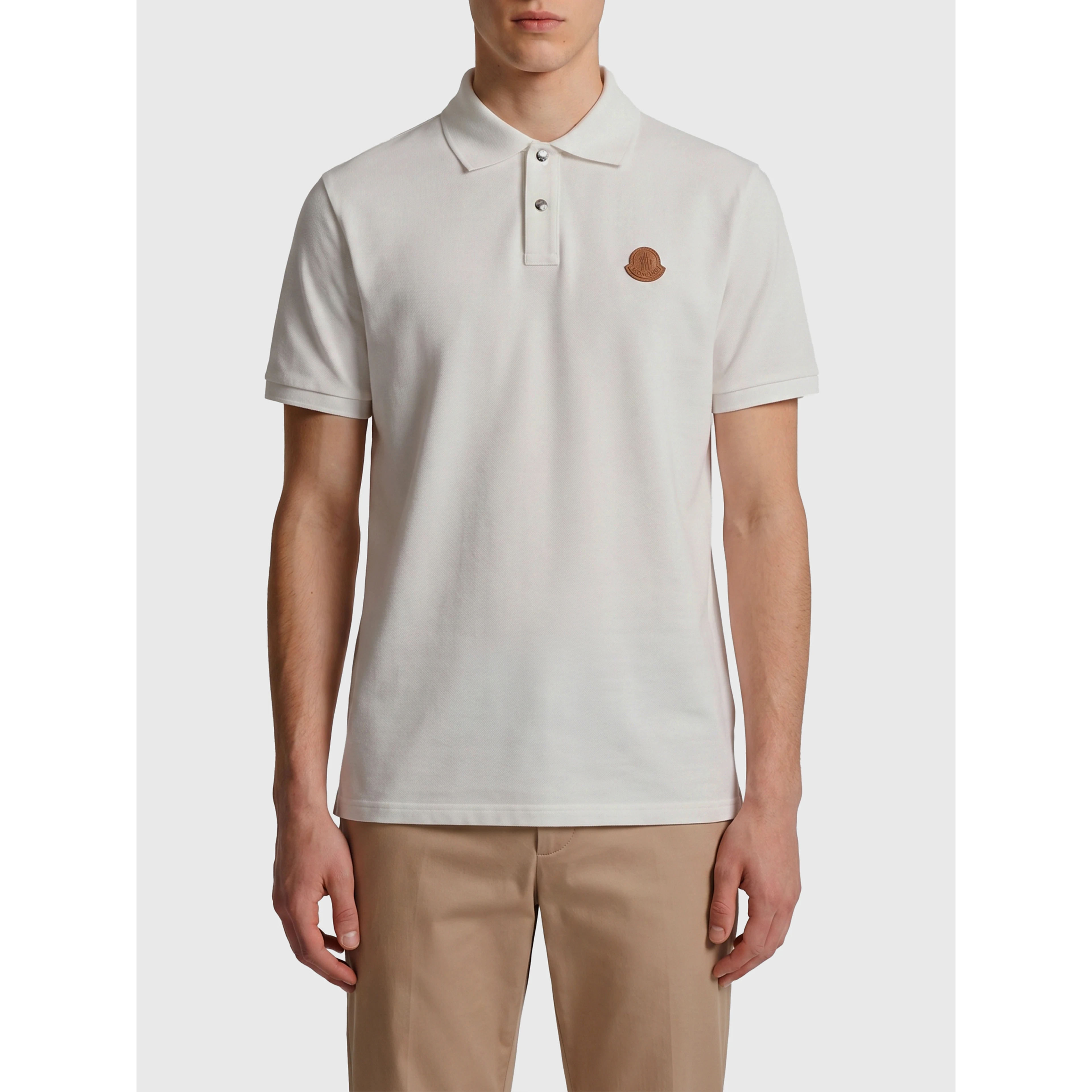 Cotton piqué polo shirt with logo patch