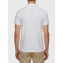Cotton piqué polo shirt with logo patch