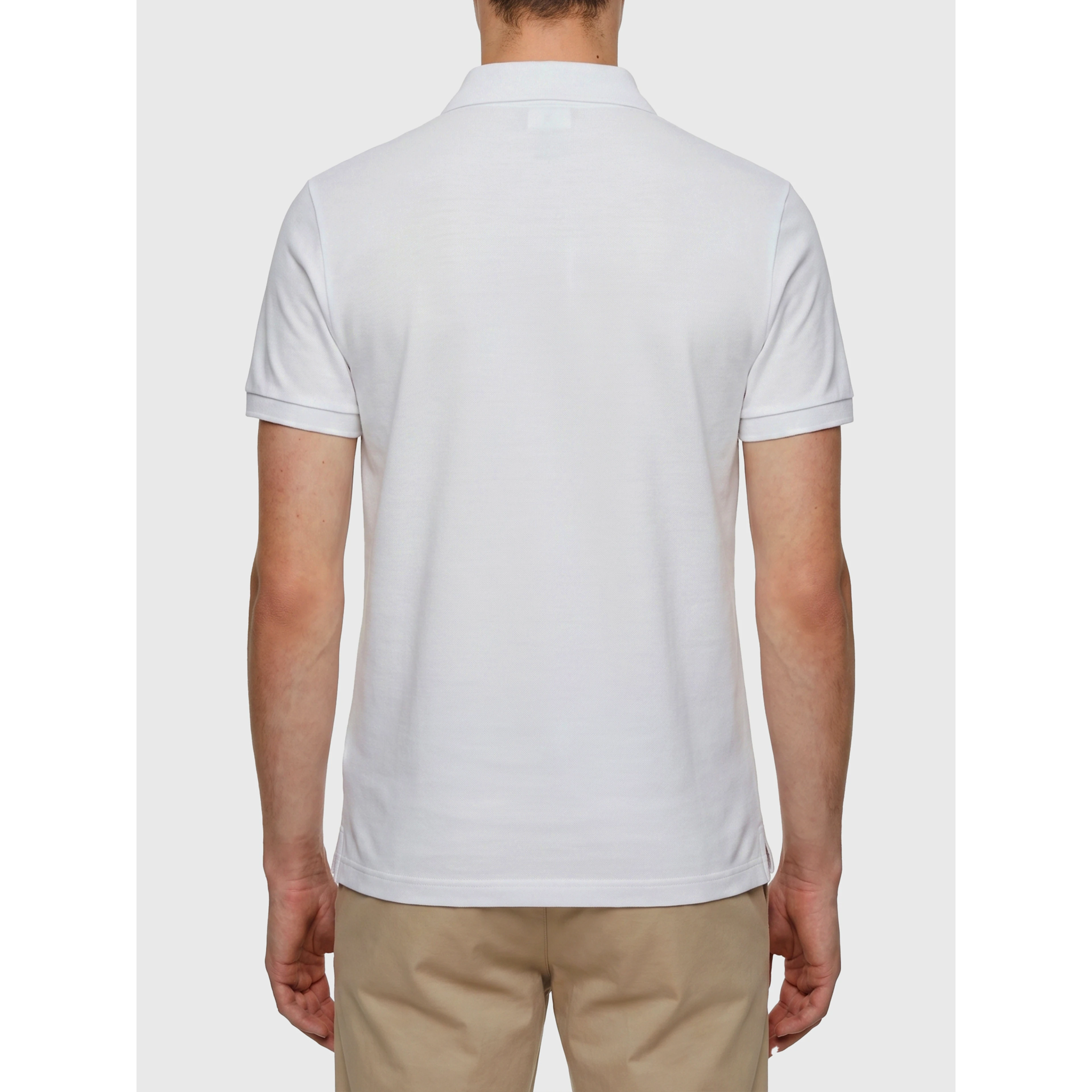 Cotton piqué polo shirt with logo patch