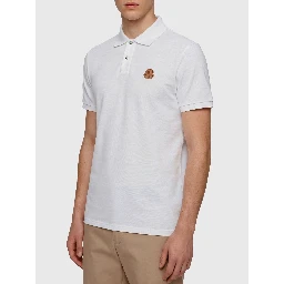 Cotton piqué polo shirt with logo patch
