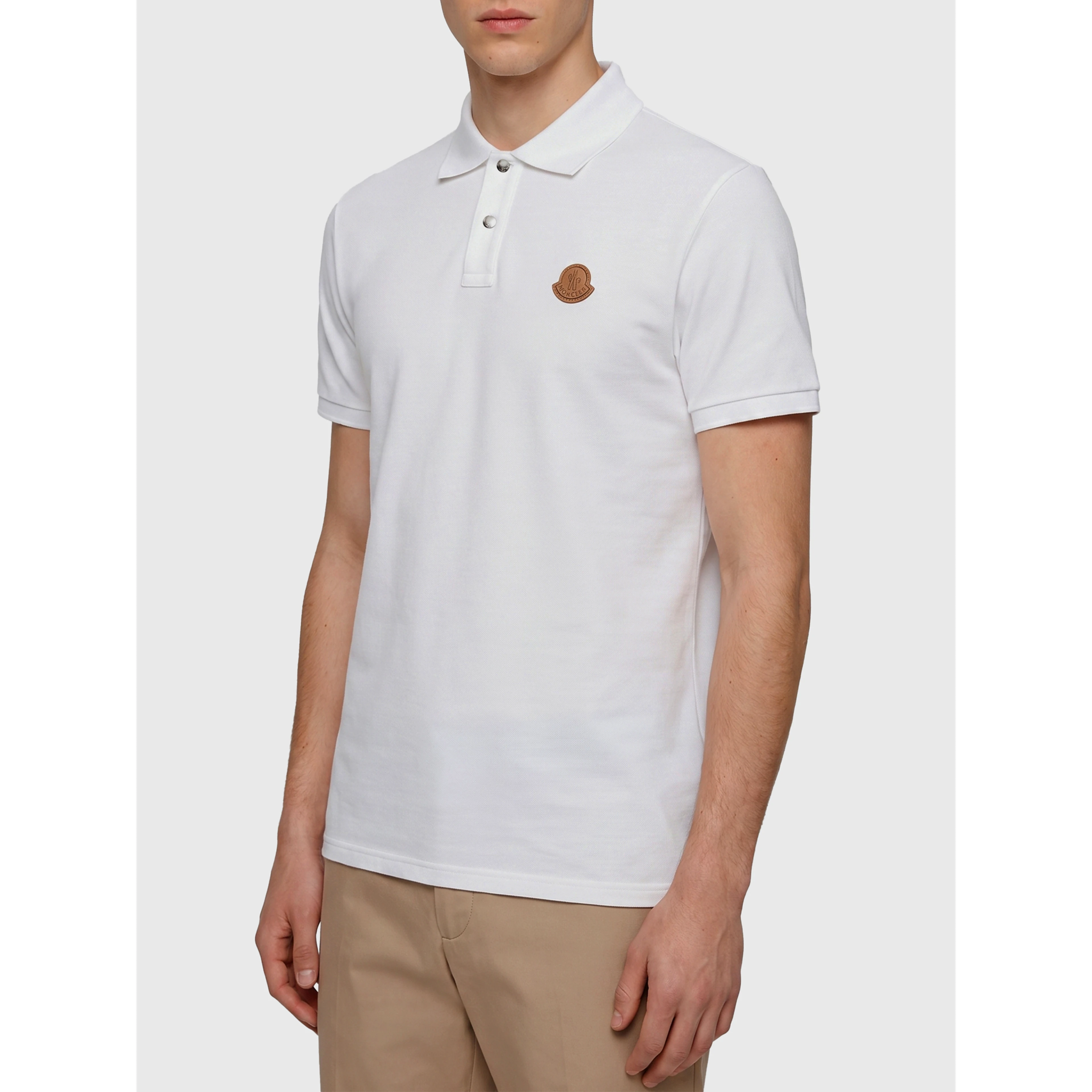 Cotton piqué polo shirt with logo patch