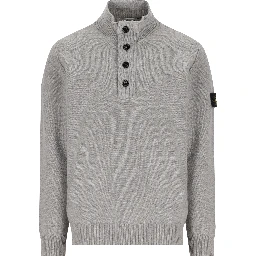Stone Island Sweaters Grey