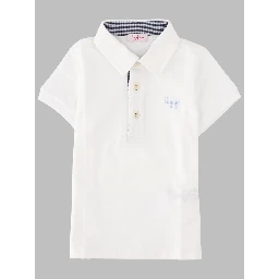 POLO M/SHORT WHITE/BLUE