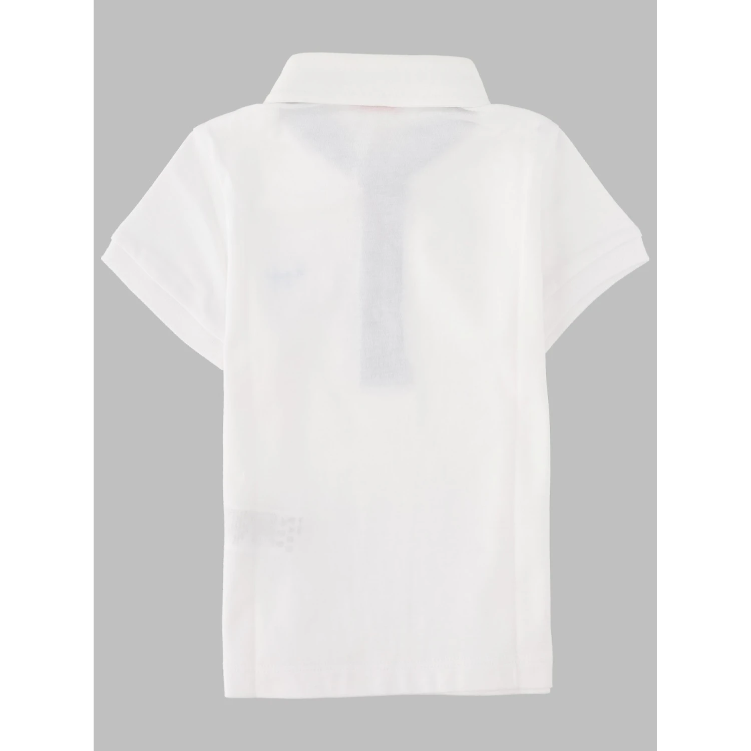 POLO M/SHORT WHITE/BLUE