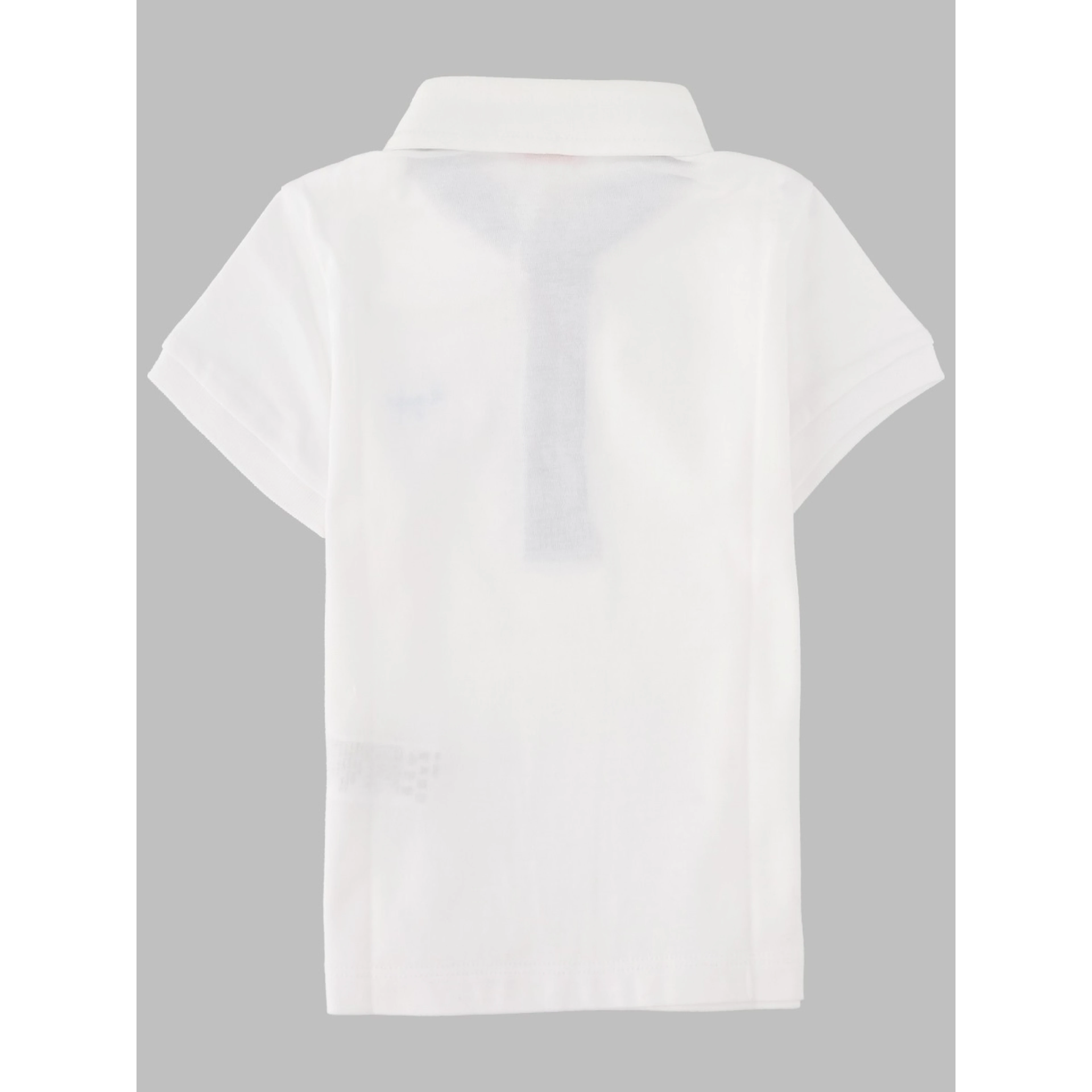 POLO M/SHORT WHITE/BLUE