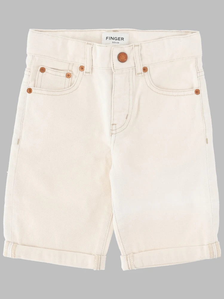 EDMOND RAW ECRU - 5-POCKET COMFORT FIT SHORTS