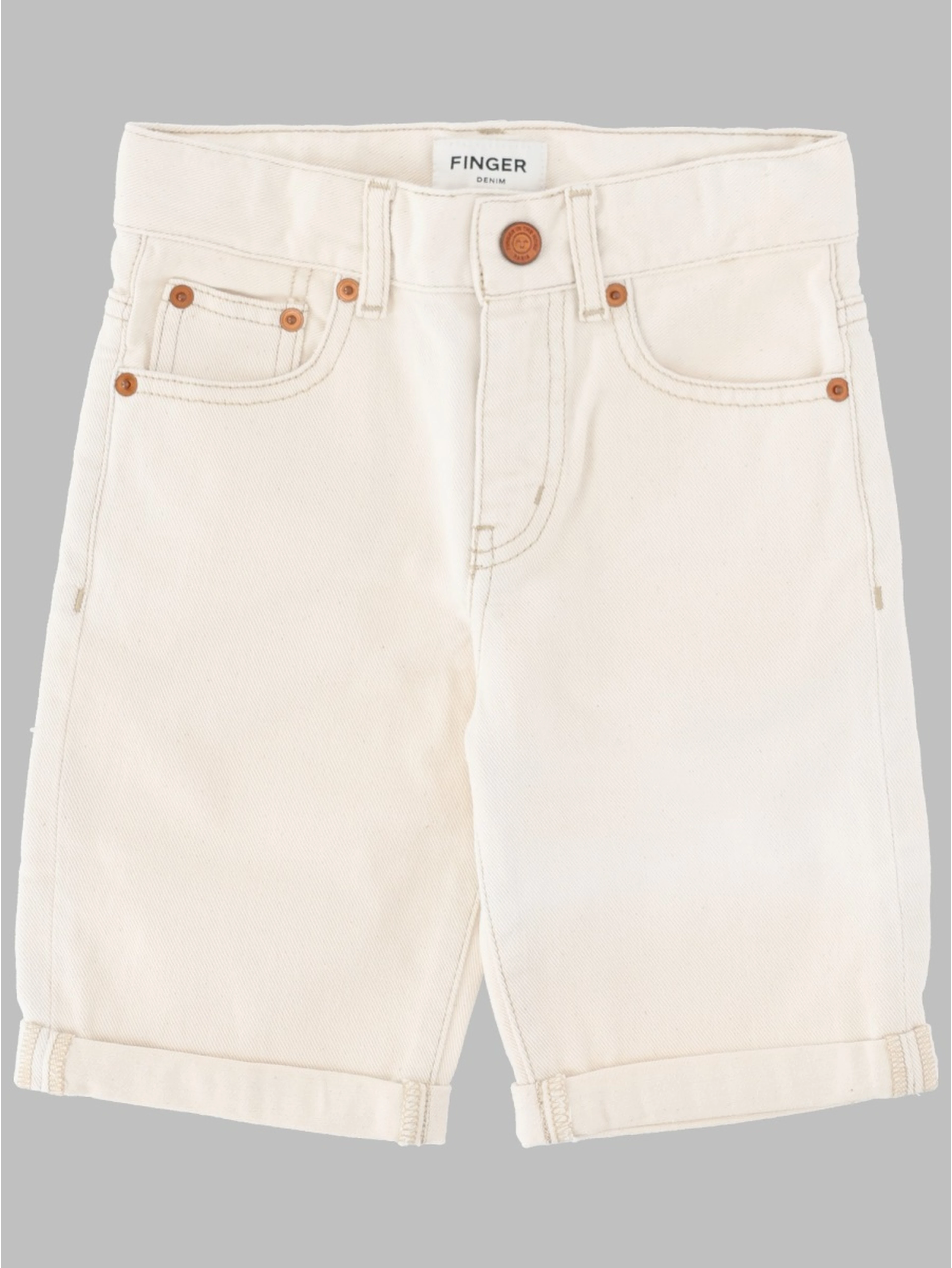 EDMOND RAW ECRU - 5-POCKET COMFORT FIT SHORTS