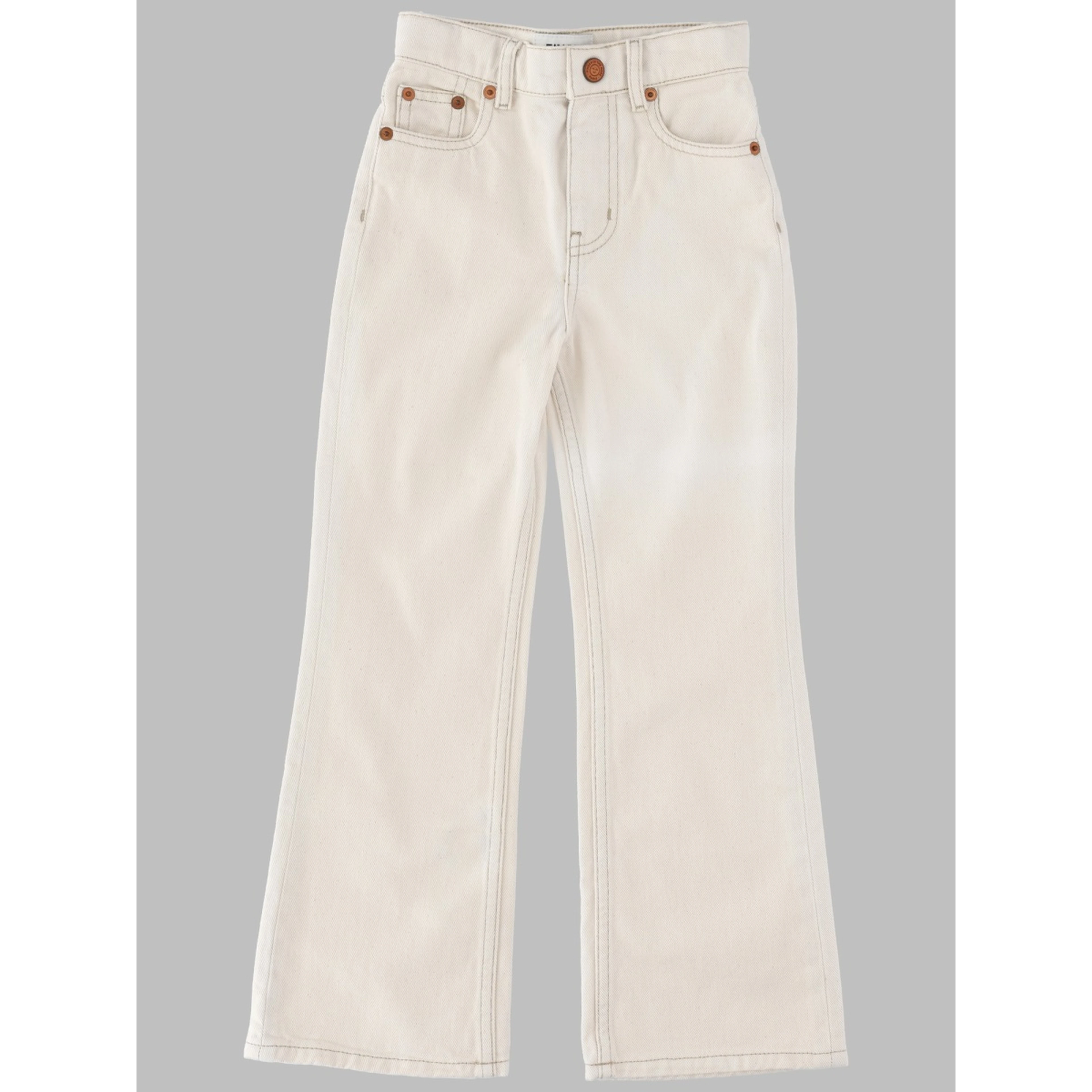 FIONA RAW ECRU - FLARE FIT JEANS