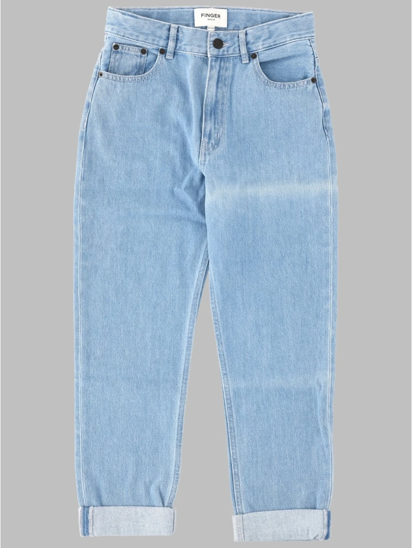 OLLIBIS BLEACHED BLUE - 5-POCKET TAPERED FIT JEANS
