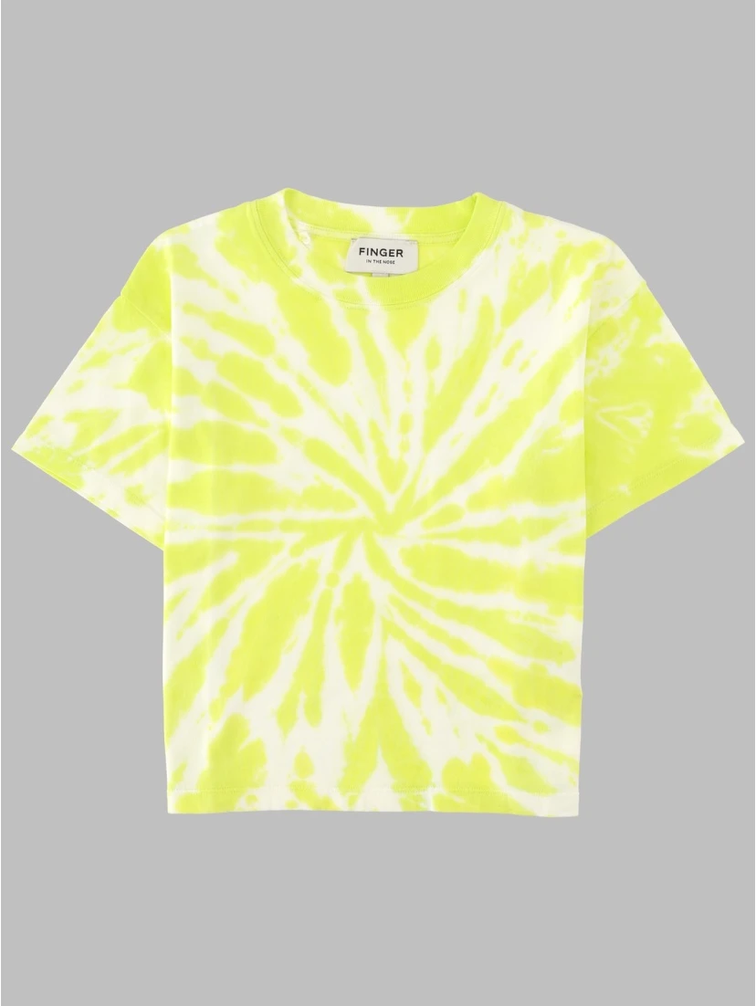 QUEEN FLUO LIME TIE & DYE - SHORT SLEEVE T-SHIRT