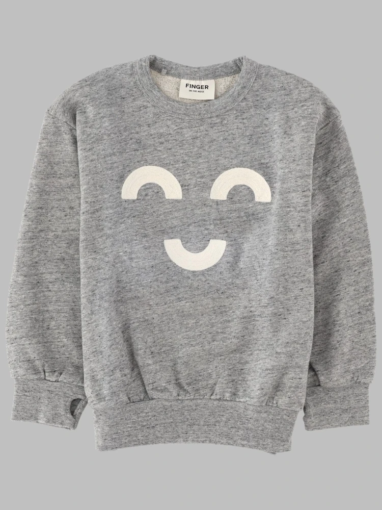 WAWE HEATHER GREY MACARONI - LOOSE SWEATER