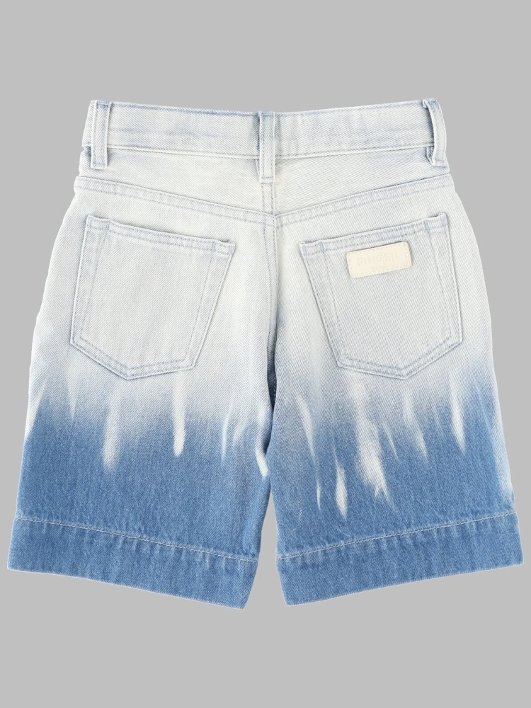 SALLY BLEACHED BLUE DIP DYE - LARGE BERMUDA SHORTS alternative