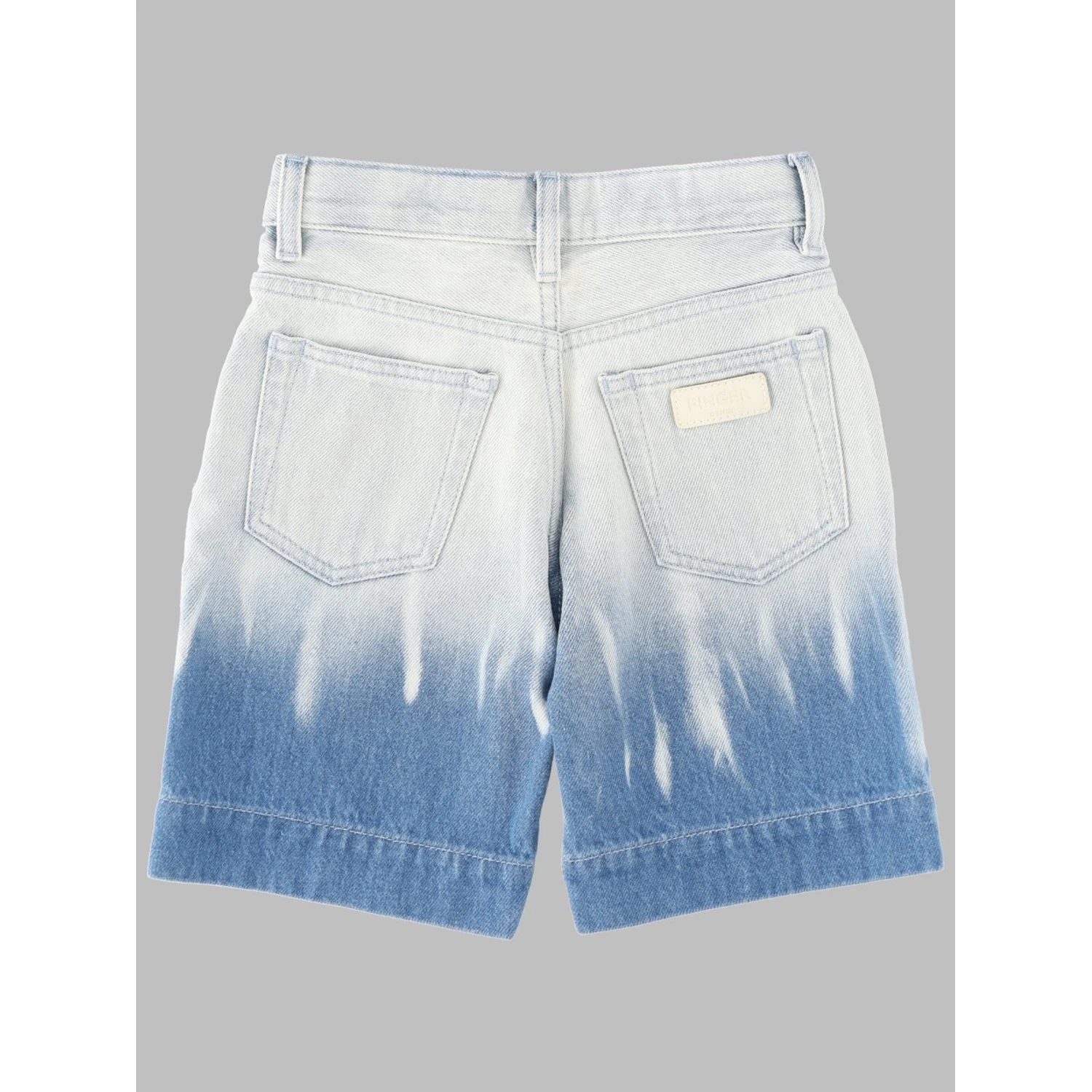 SALLY BLEACHED BLUE DIP DYE - LARGE BERMUDA SHORTS