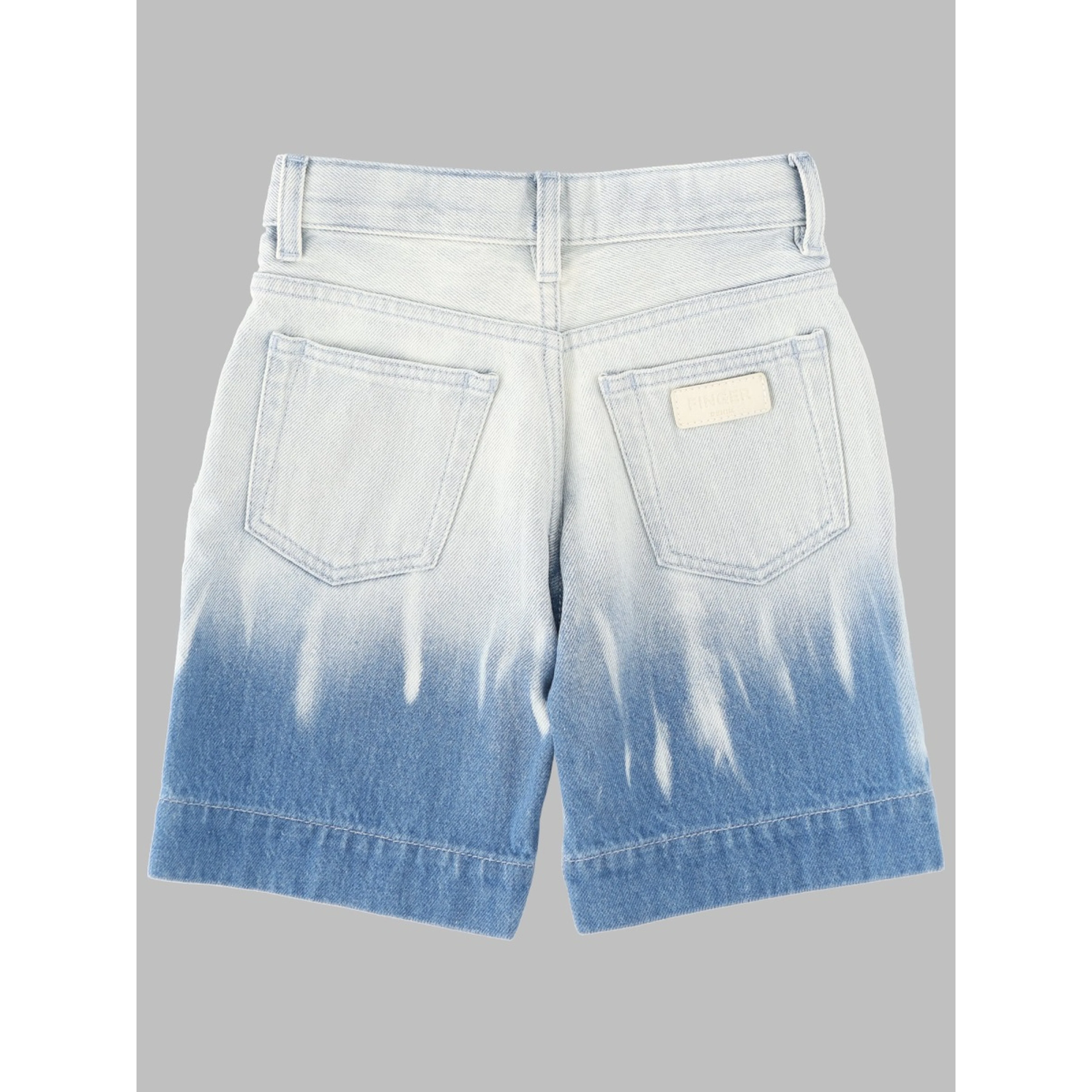 SALLY BLEACHED BLUE DIP DYE - LARGE BERMUDA SHORTS